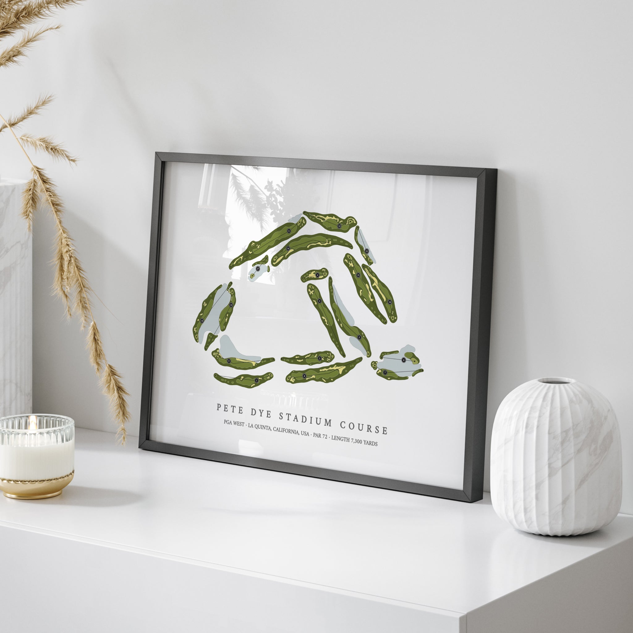 PGA West - Pete Dye Stadium Course | Golf Course Print | On+Table 
