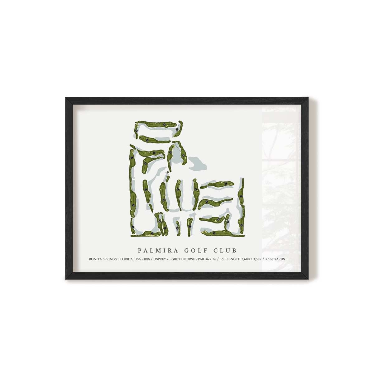 Palmira Golf Club | Golf Course Print | Black Frame