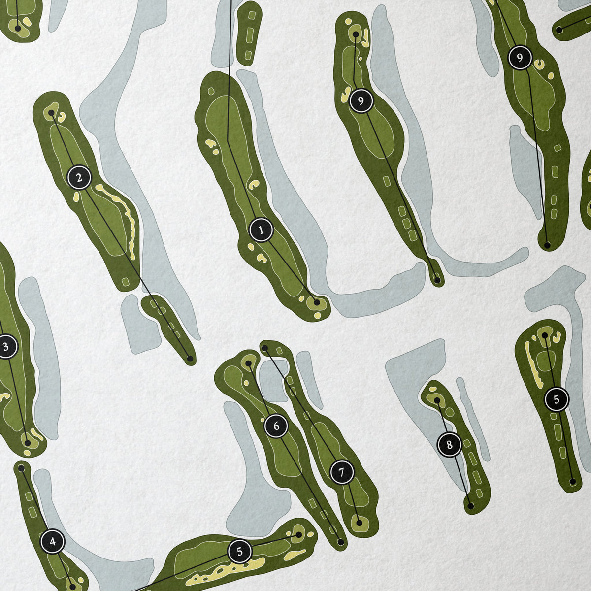 Palmira Golf Club | Golf Course Print | Close Up