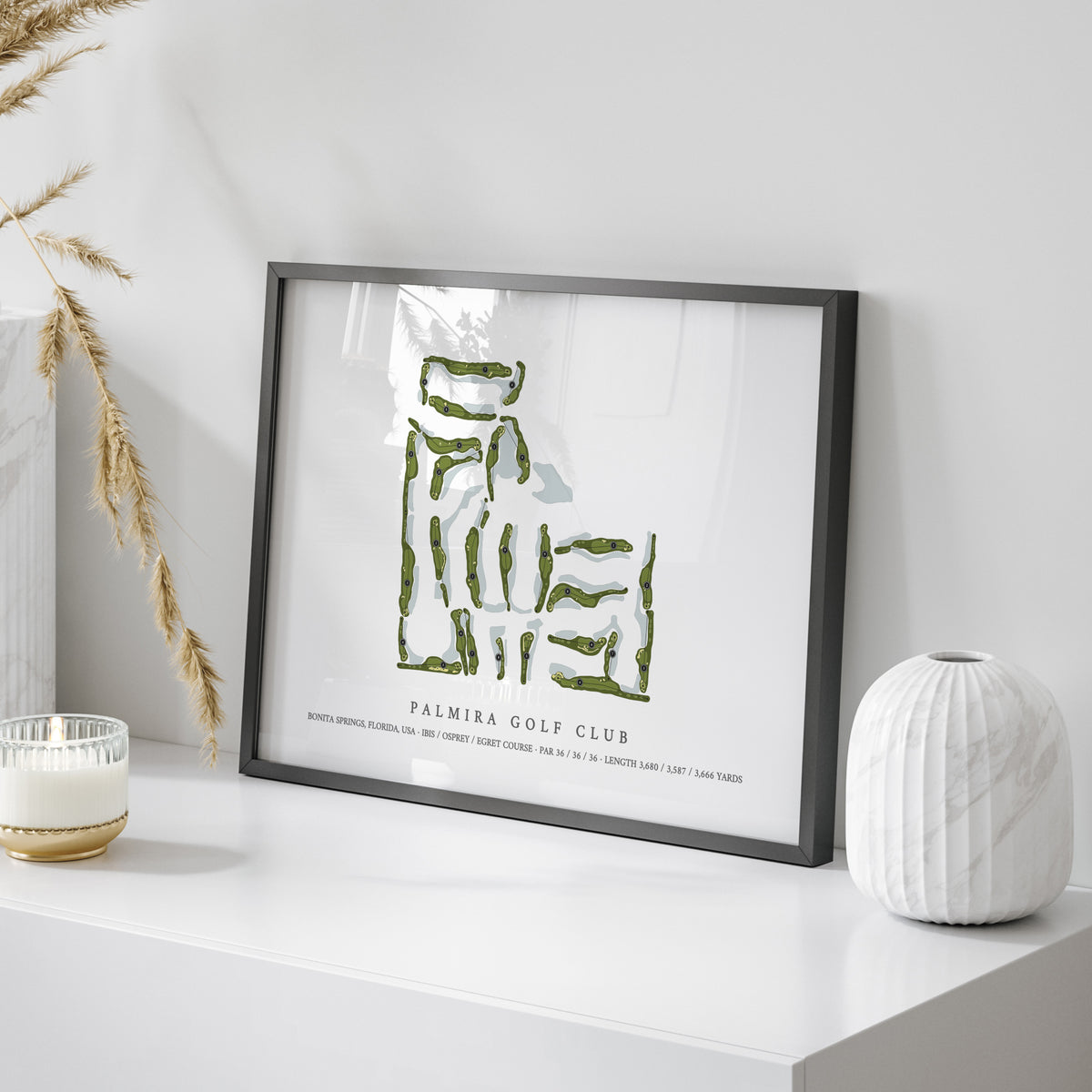 Palmira Golf Club | Golf Course Print | On Table