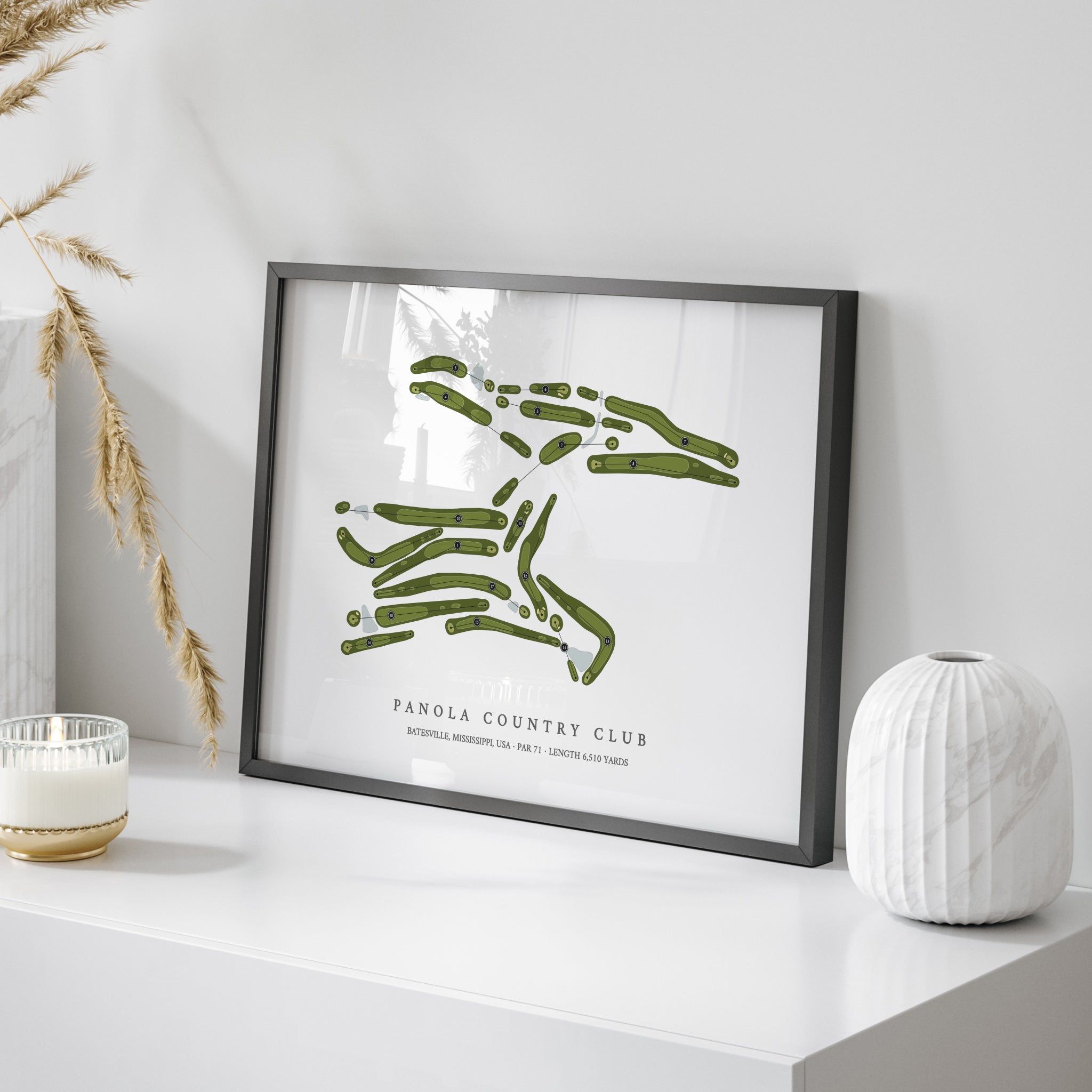 Panola Country Club | Golf Course Map | On Table 