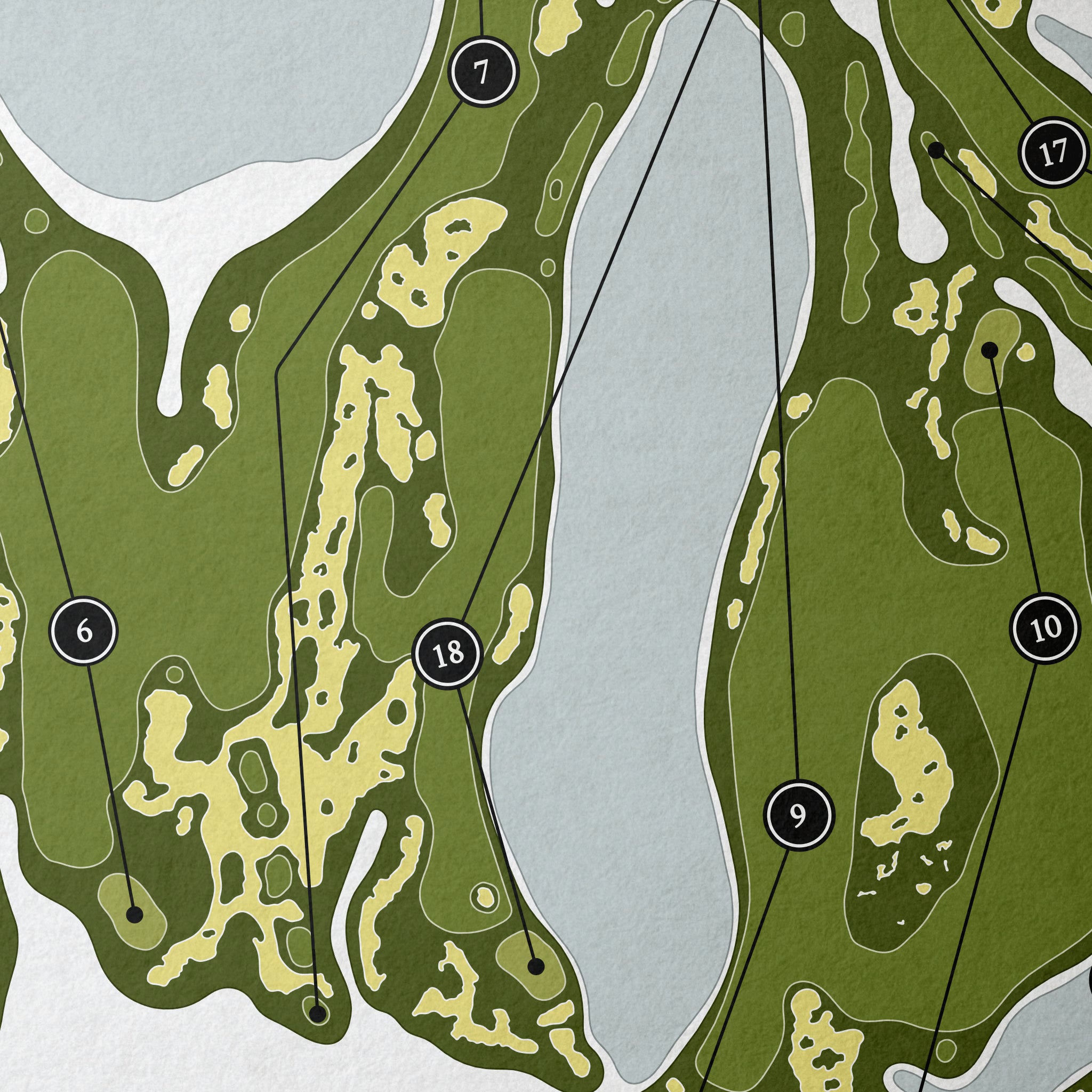 Panther National | Golf Course Map | Close Up 