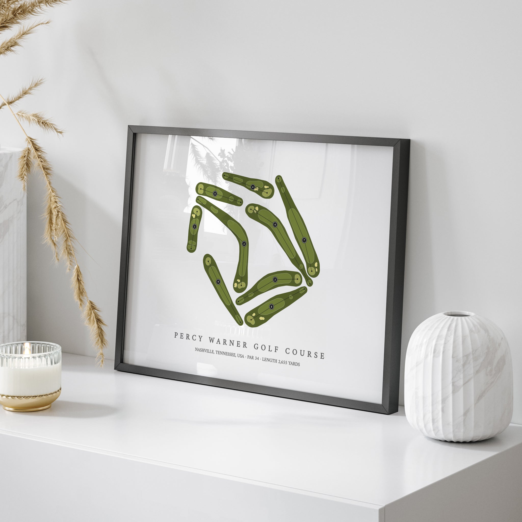 Percy Warner Golf Course | Golf Course Map | On Table 