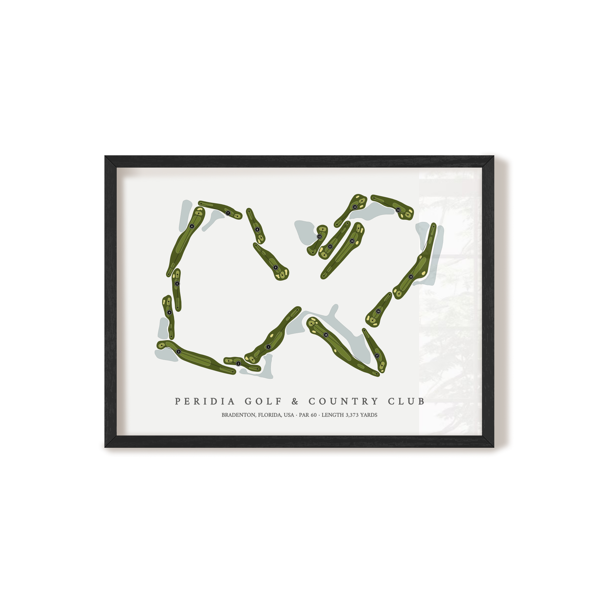 Peridia Golf & Country Club | Golf Course Map | Black Frame 