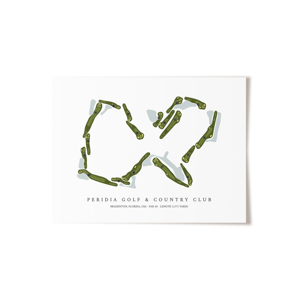Peridia Golf & Country Club | Golf Course Map | Unframed 