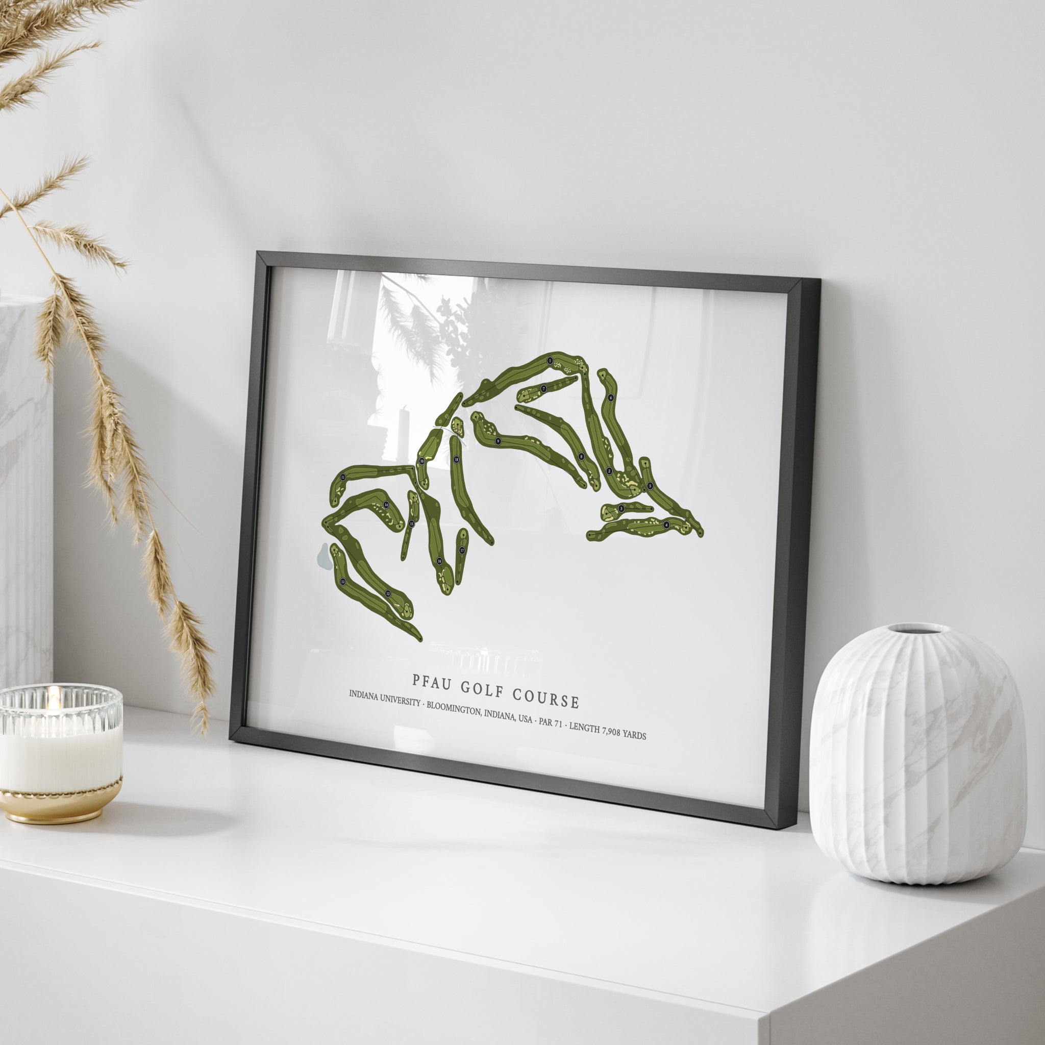 Pfau Golf Course at Indiana University | Golf Course Print | On Table 
