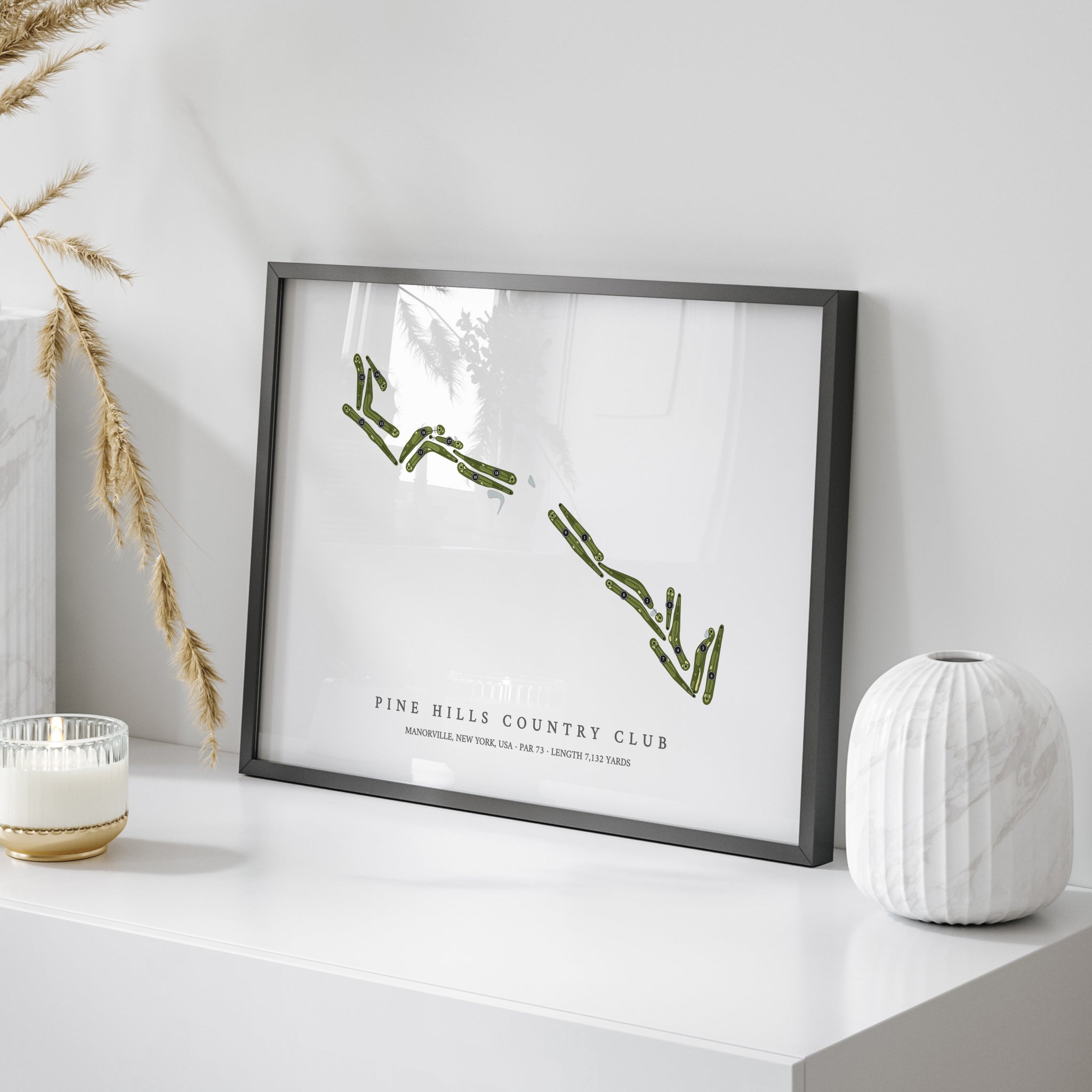 Pine Hills Country Club | Golf Course Map | On Table 