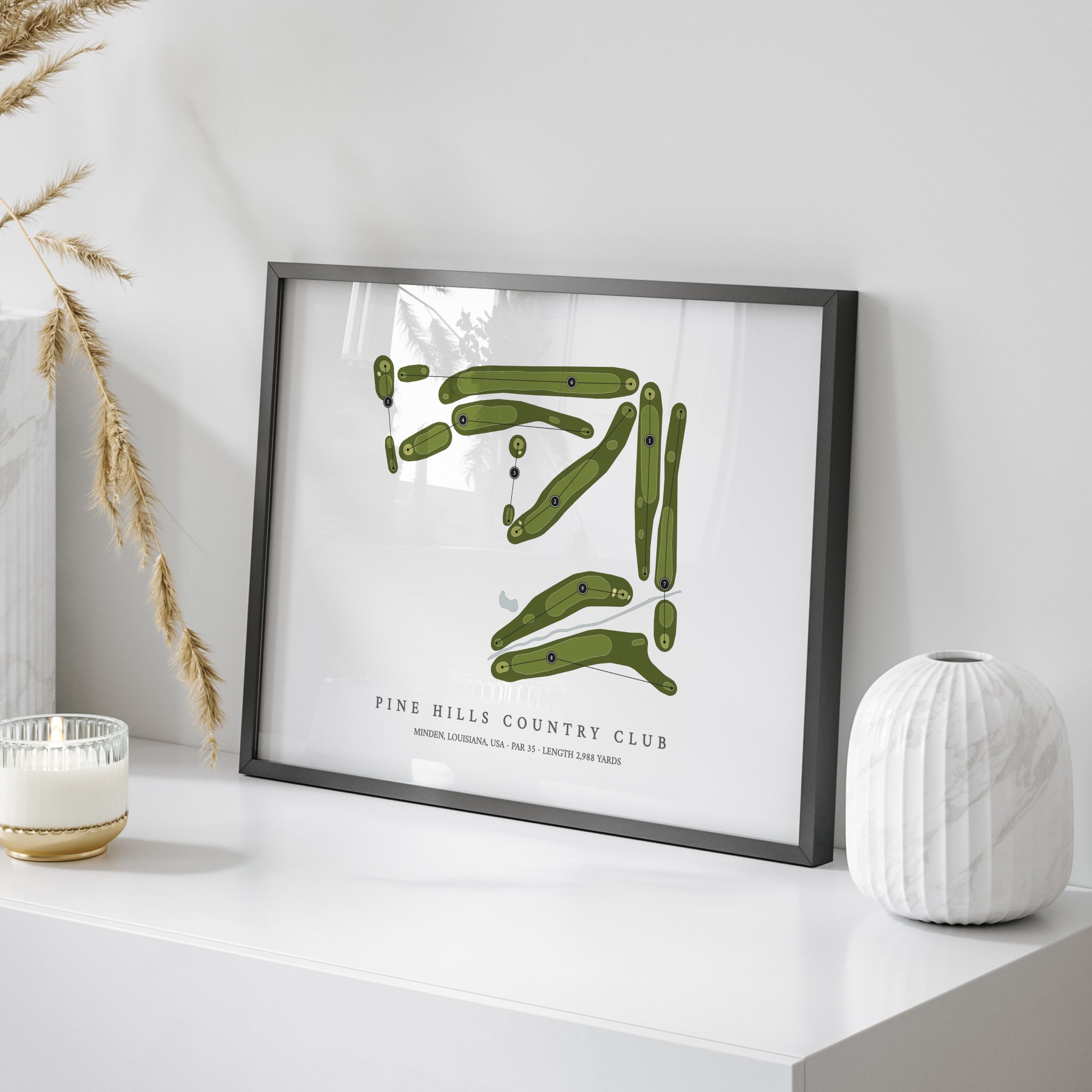 Pine Hills Country Club | Golf Course Map | On Table 