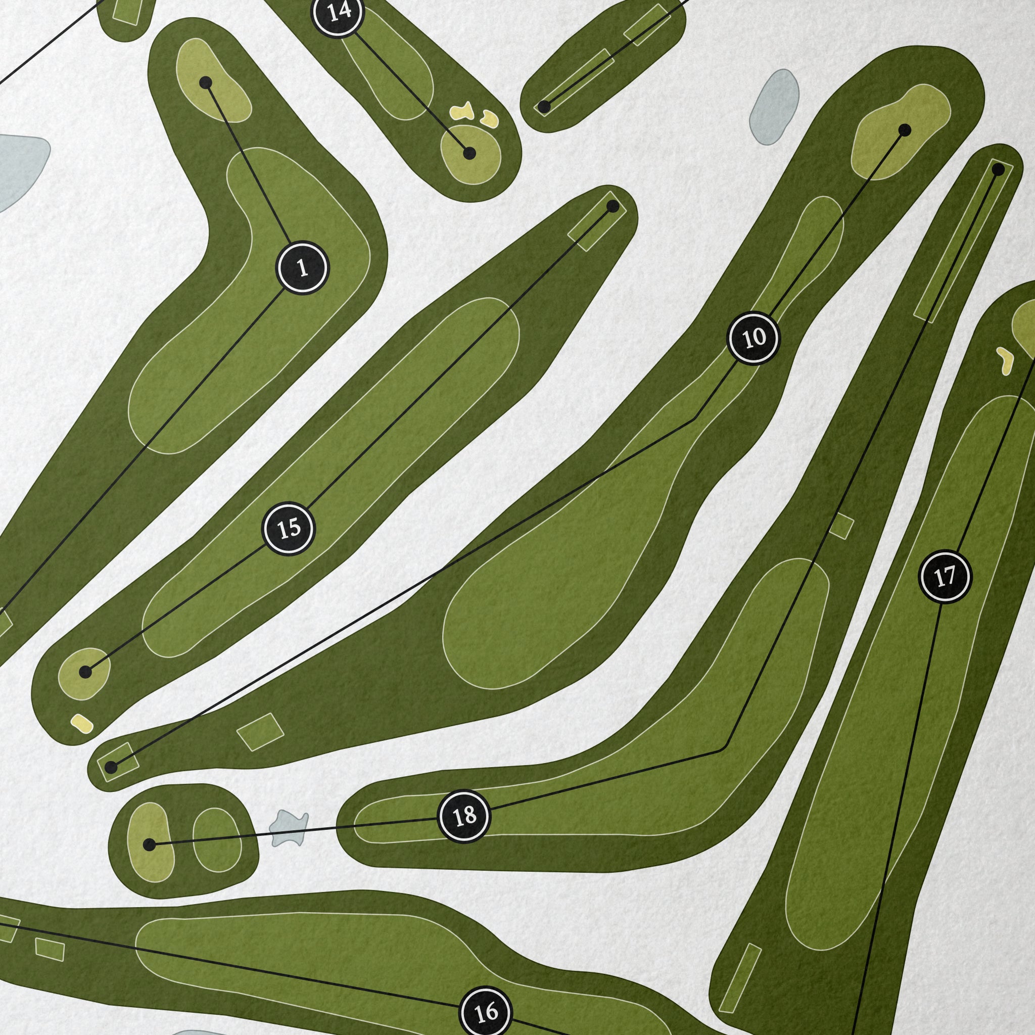 Pine Hills Golf Course | Golf Course Map | Close Up 
