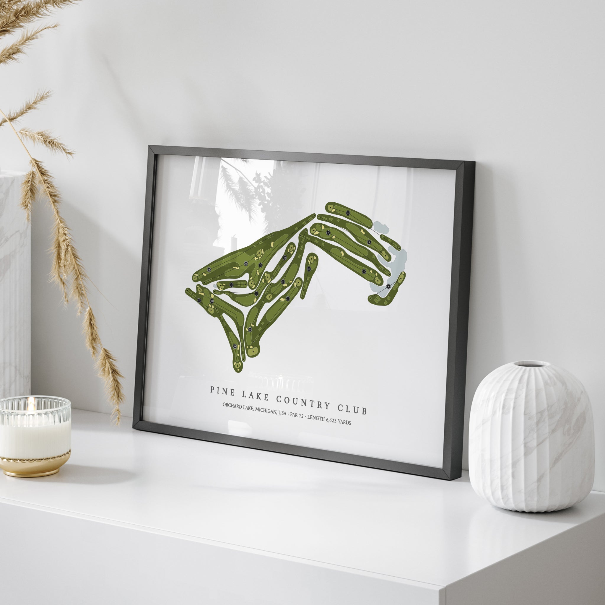 Pine Lake Country Club | Golf Course Map | On Table 