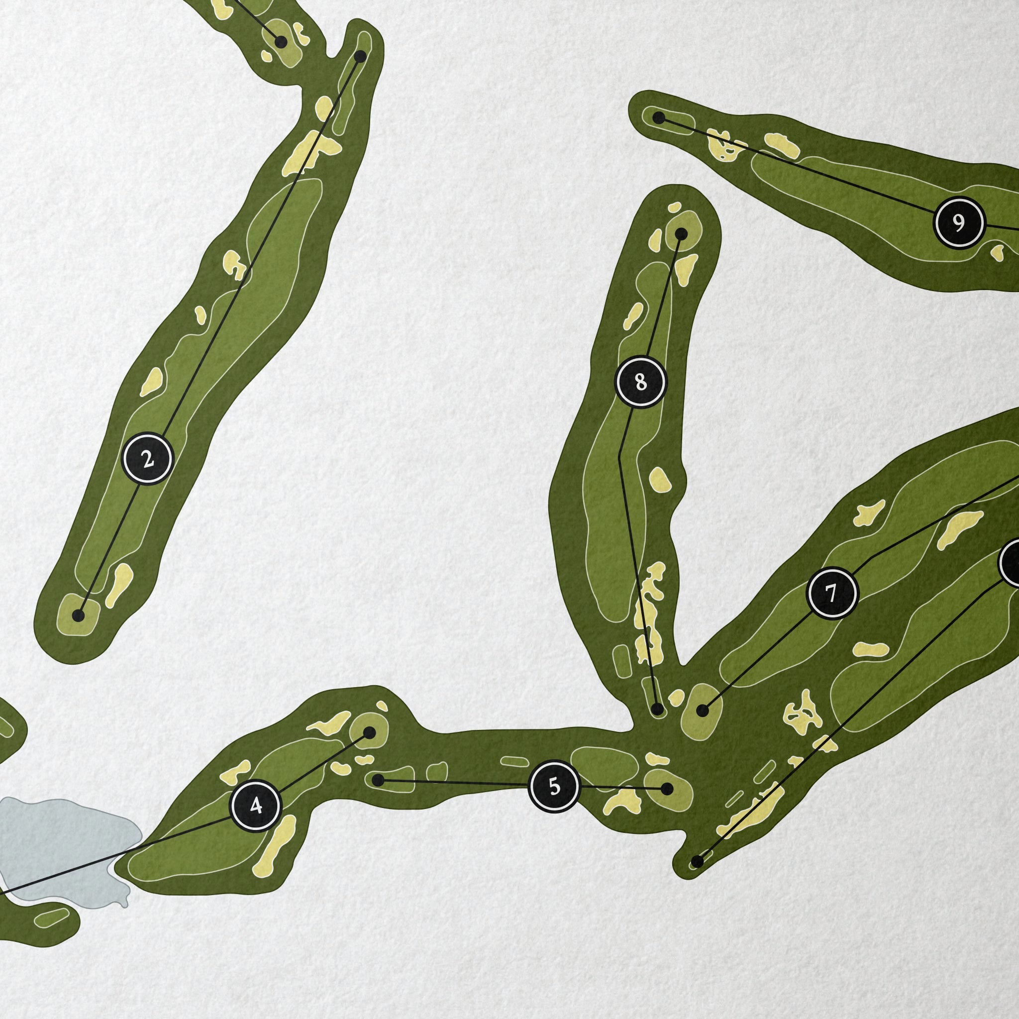 Pine Needles Lodge & Golf Club | Golf Course Print | Close Up 