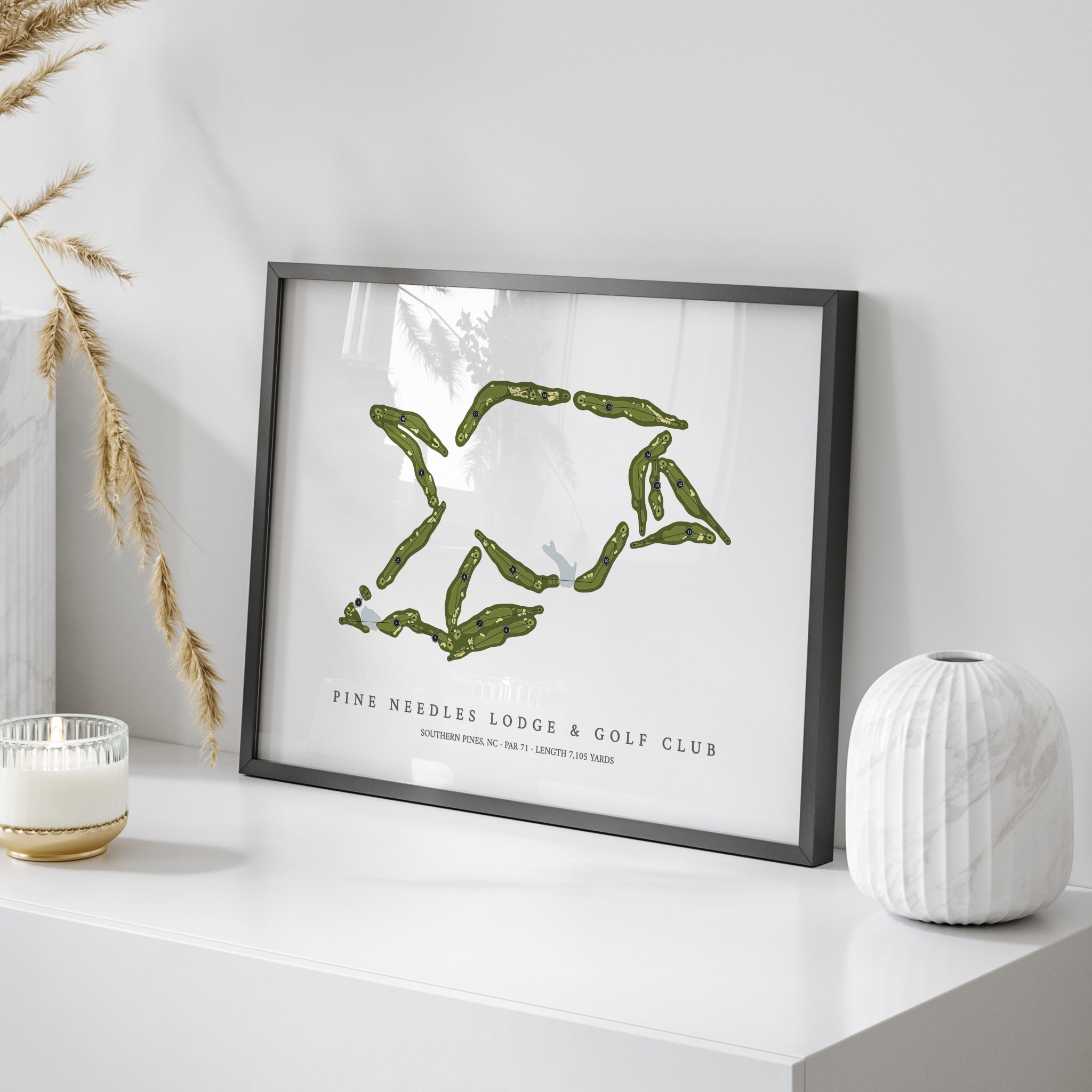 Pine Needles Lodge & Golf Club | Golf Course Print | On Table 