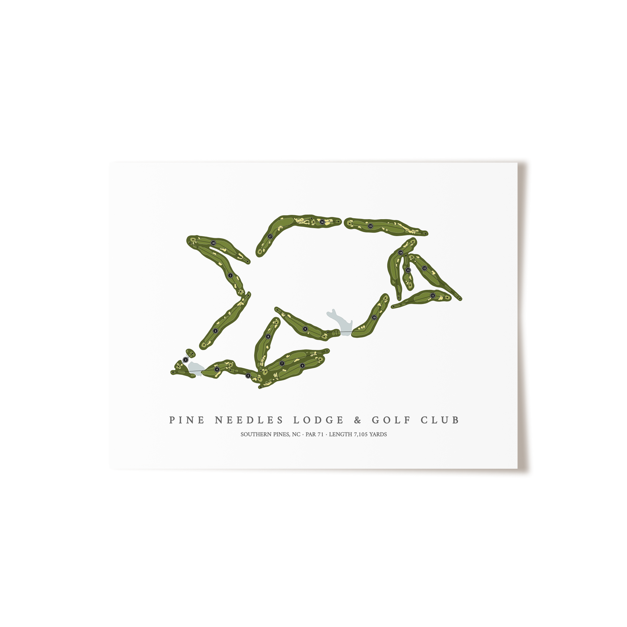 Pine Needles Lodge & Golf Club  | Golf Course Print | Unframed 
