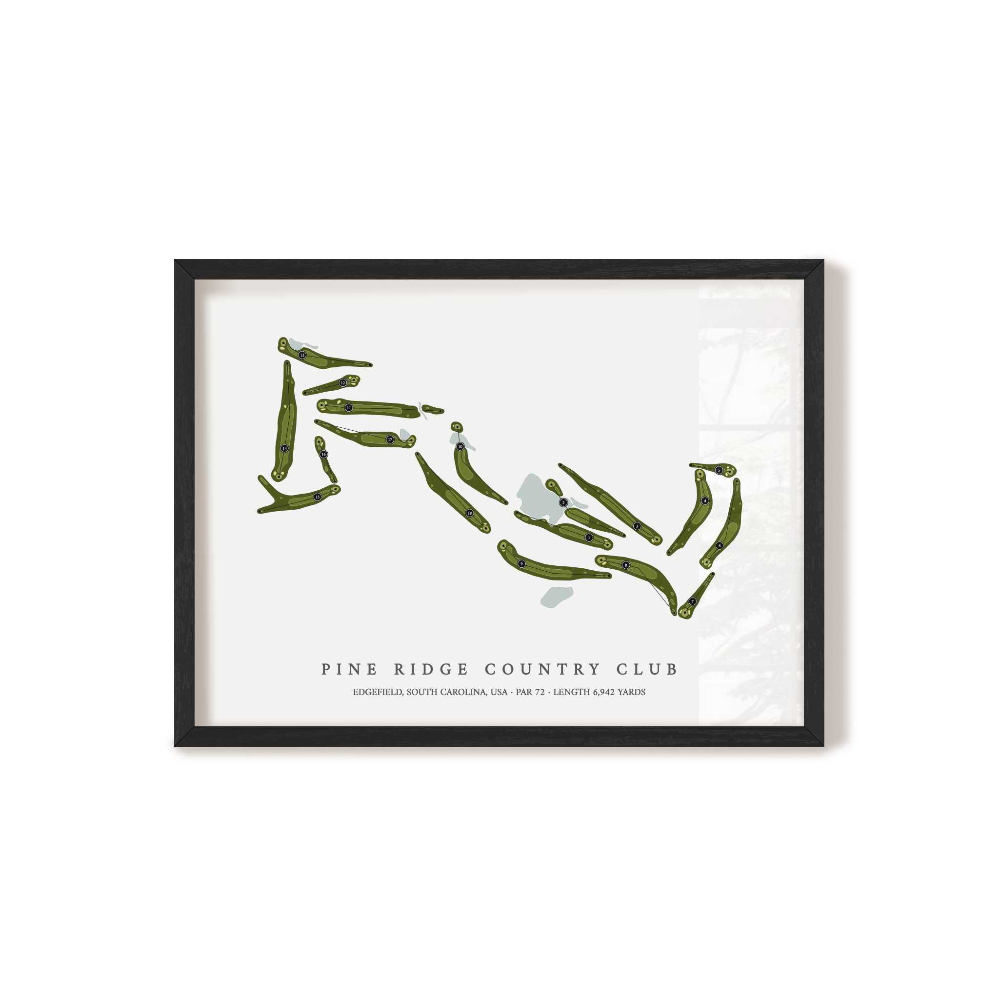 Pine Ridge Country Club | Golf Course Map | Black+Frame