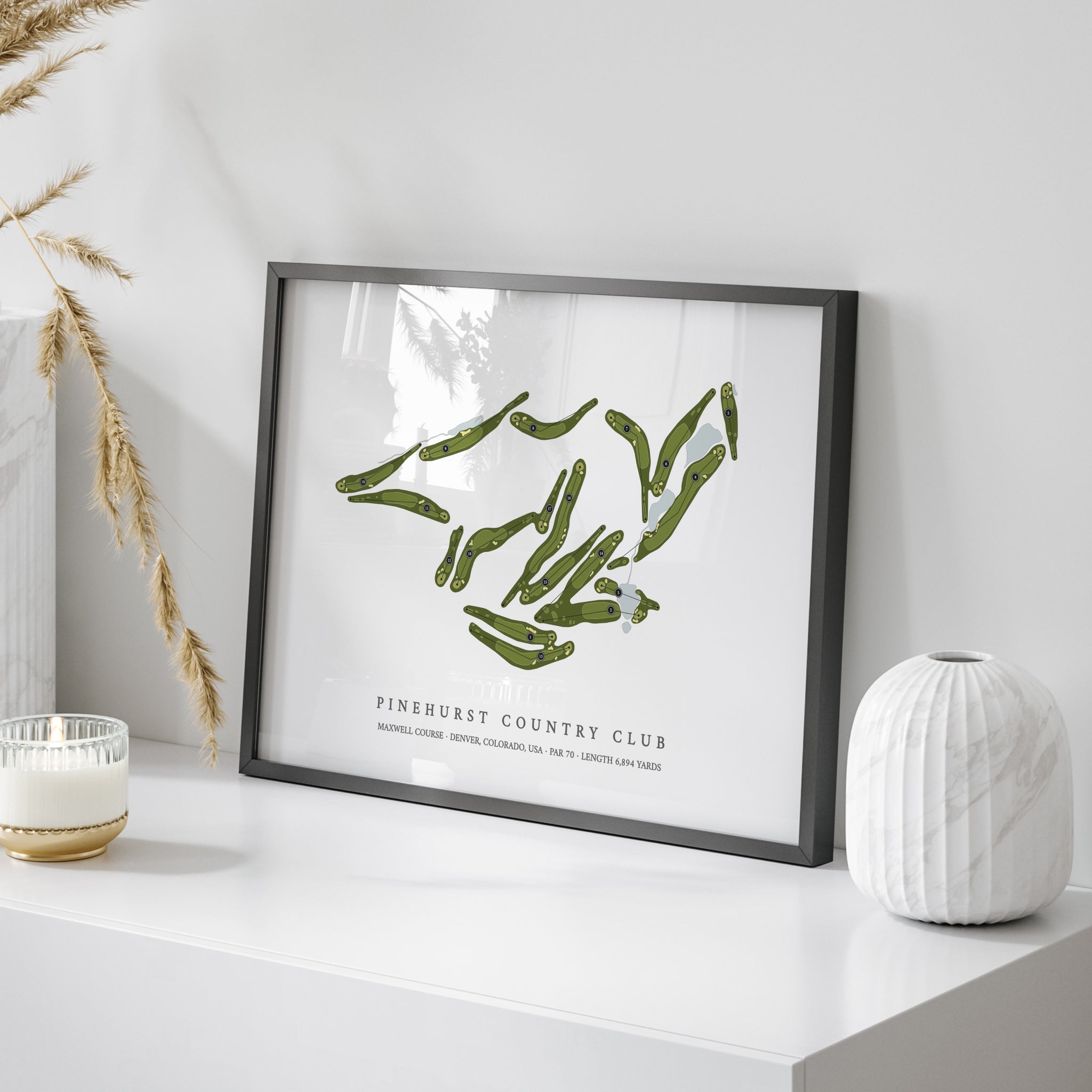 Pinehurst Country Club - Maxwell Course | Golf Course Print | On+Table 