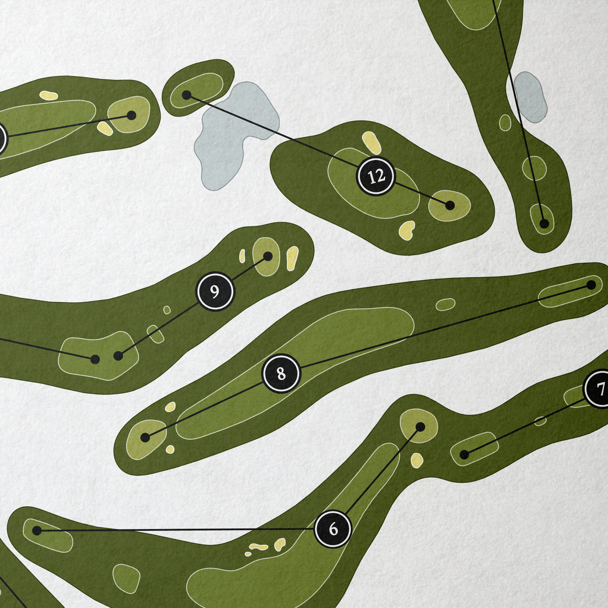 Pinehurst Resort & Country Club - No 1 | Golf Course Map | Close Up