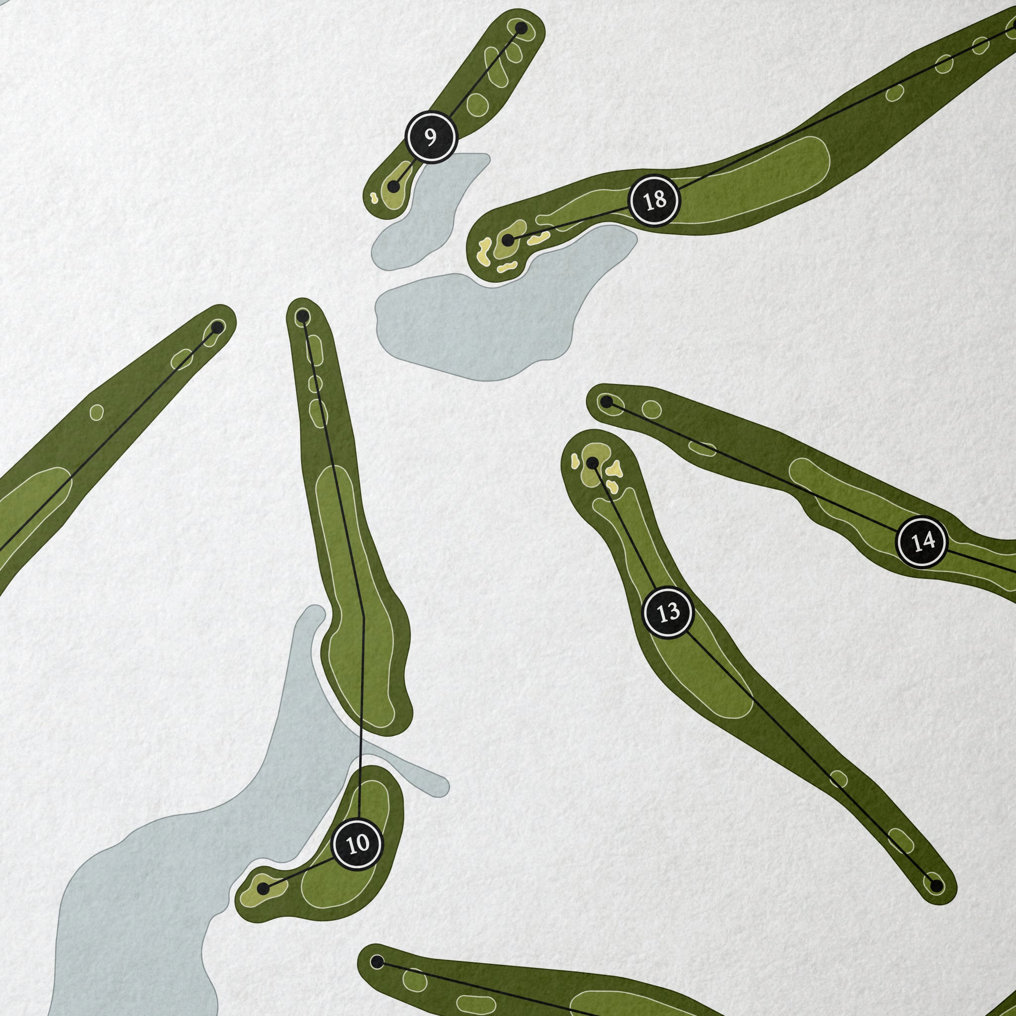 Pinehurst Resort & Country Club - No 9 | Golf Course Map | Close Up 