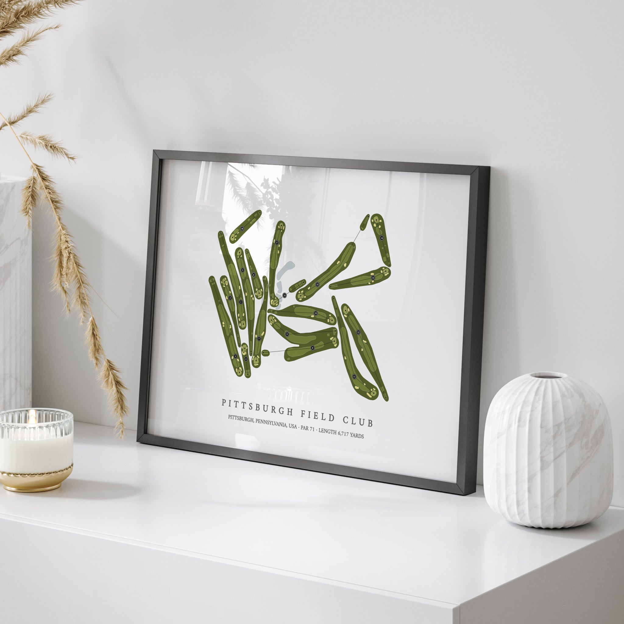 Pittsburgh Field Club | Golf Course Map | On Table