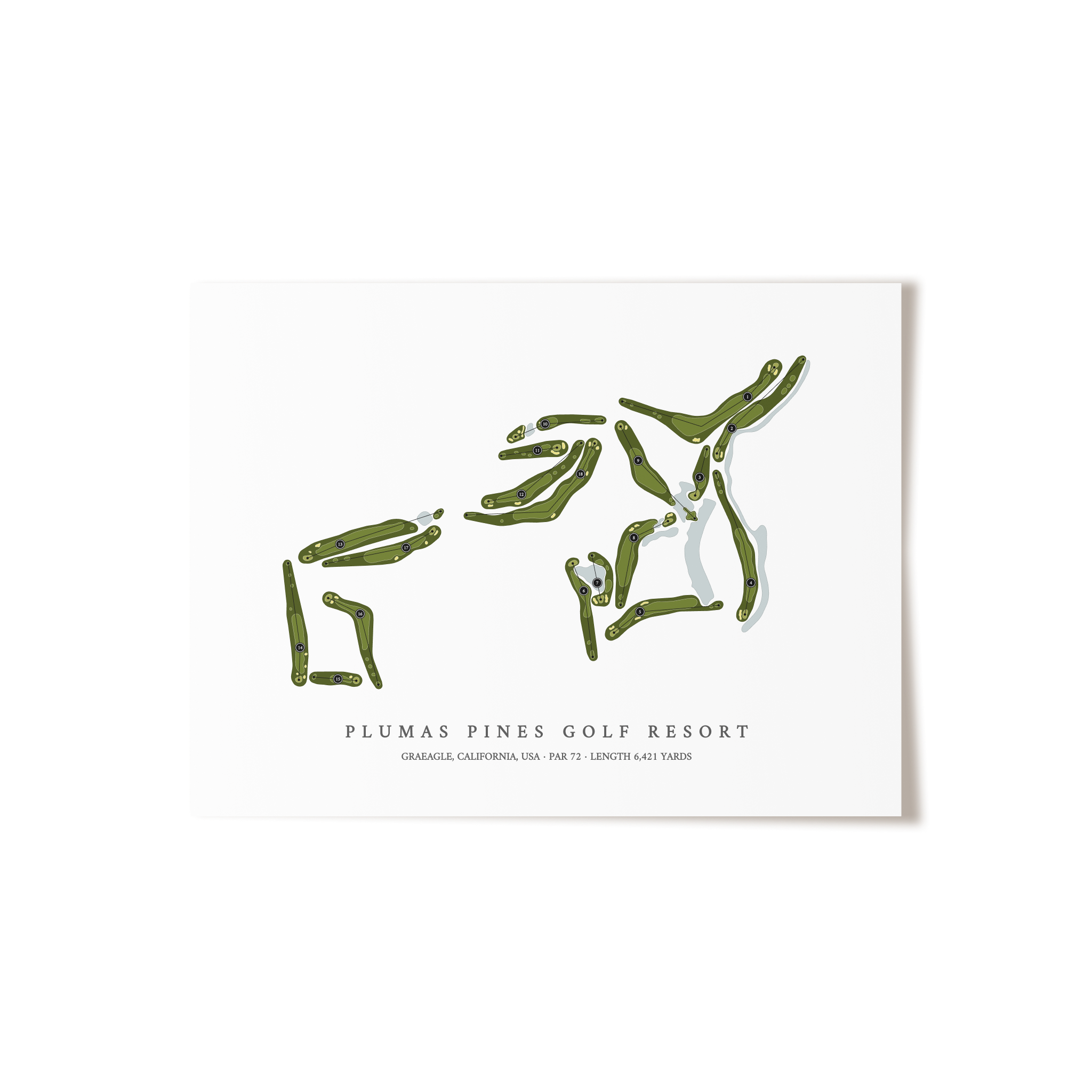 Plumas Pines Golf Resort | Golf Course Print | Unframed