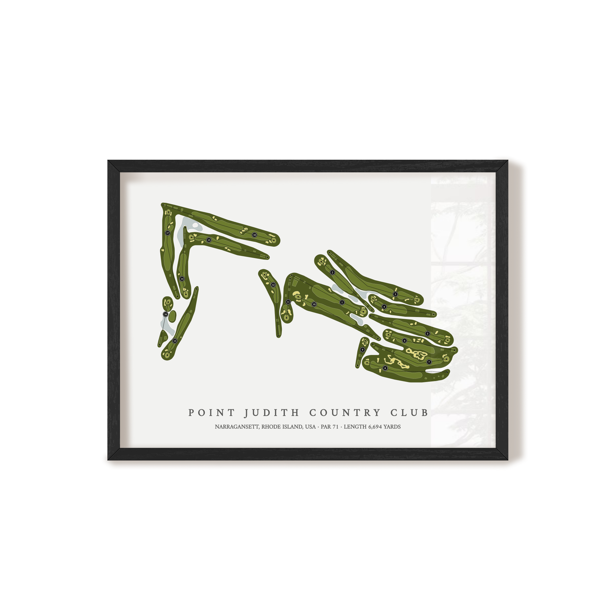 Point Judith Country Club | Golf Course Print | Black Frame
