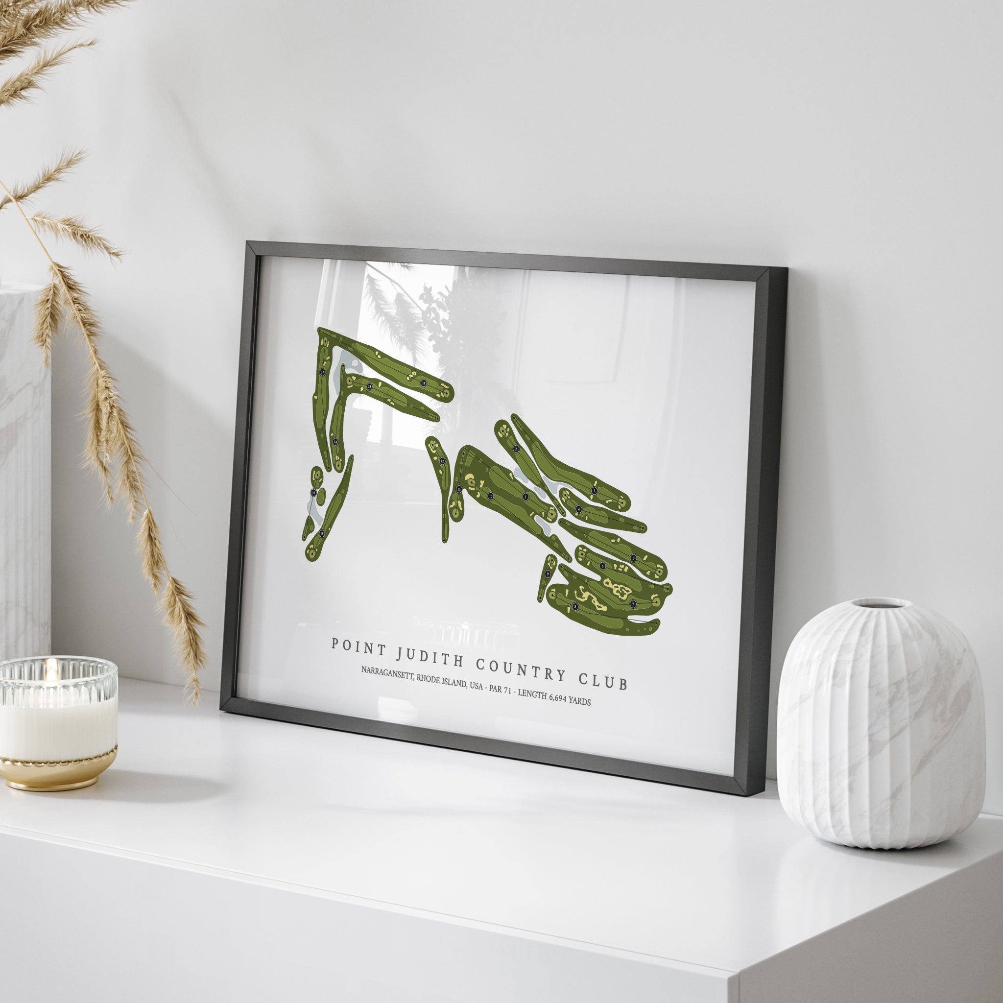 Point Judith Country Club | Golf Course Print | On Table