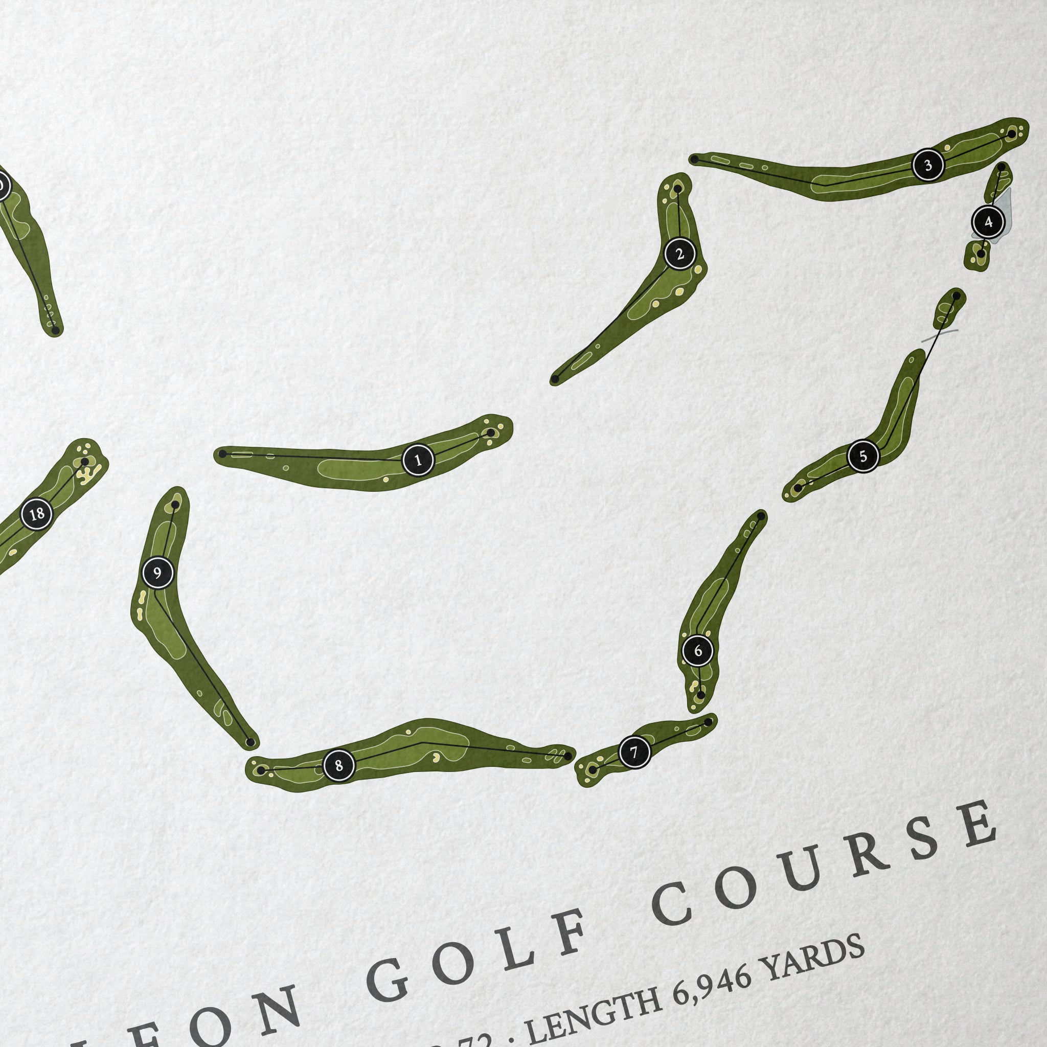 Ponce de Leon Golf Course | Golf Course Map | Close Up 