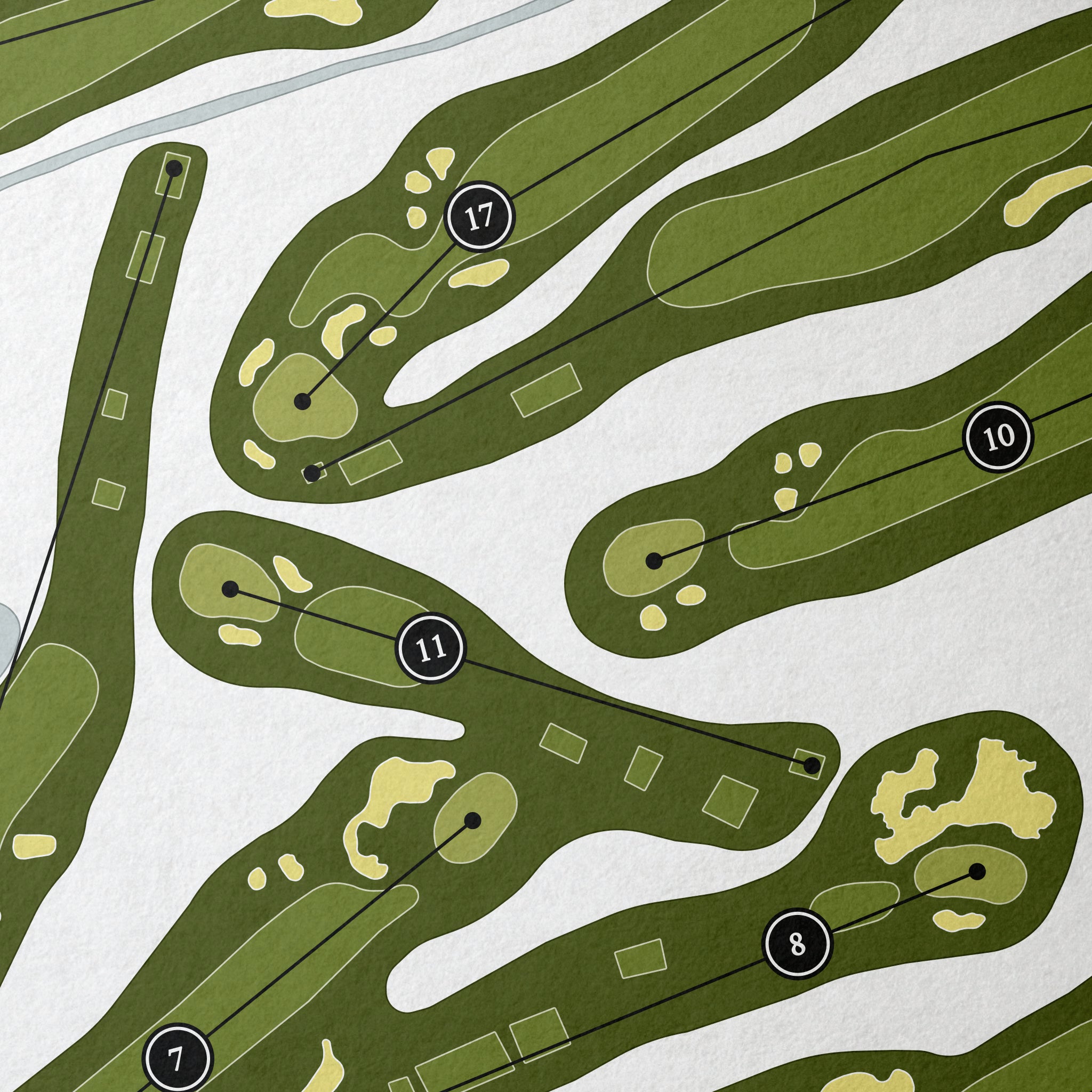 Port Huron Golf Club | Golf Course Print | Close+Up