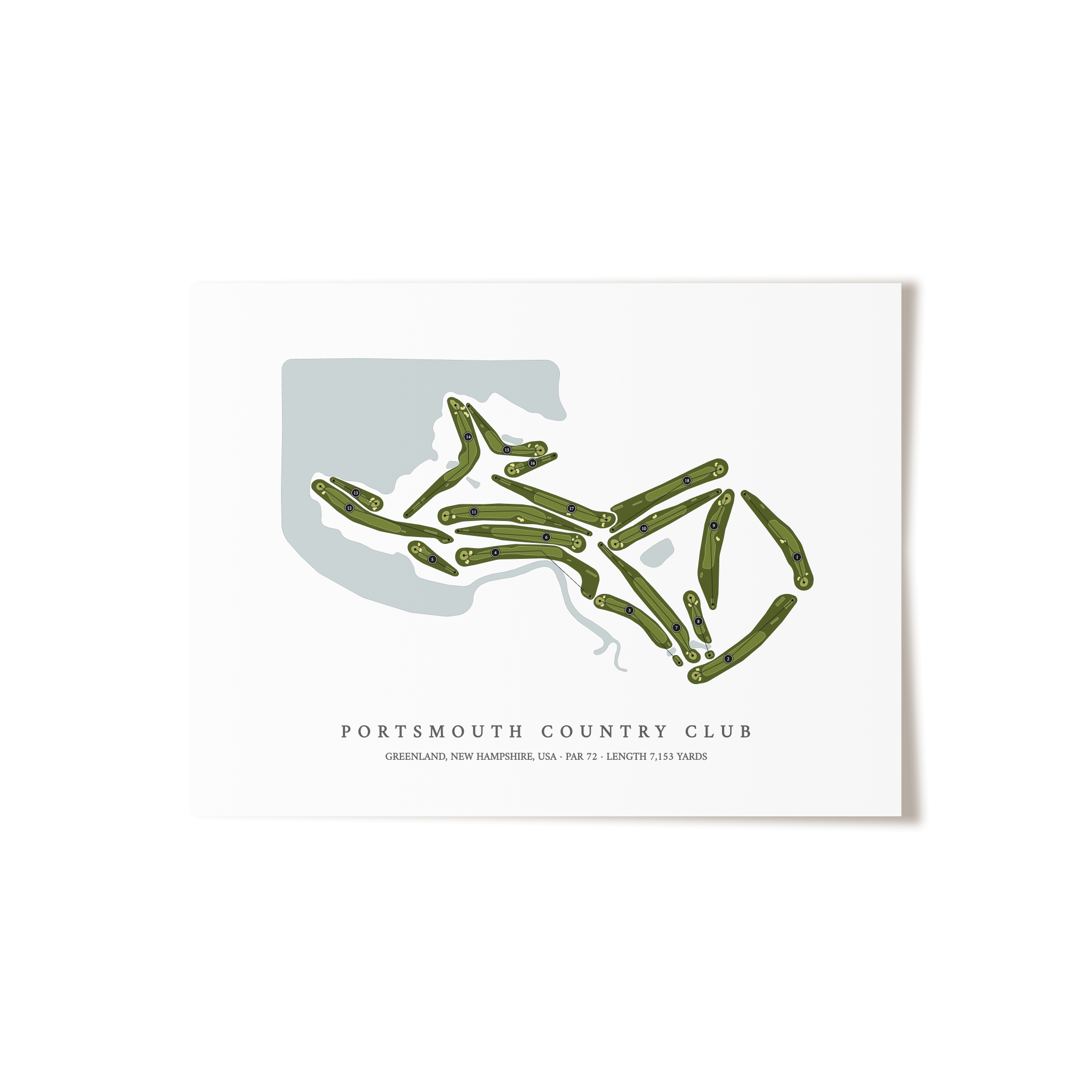 Portsmouth Country Club | Golf Course Print | Unframed