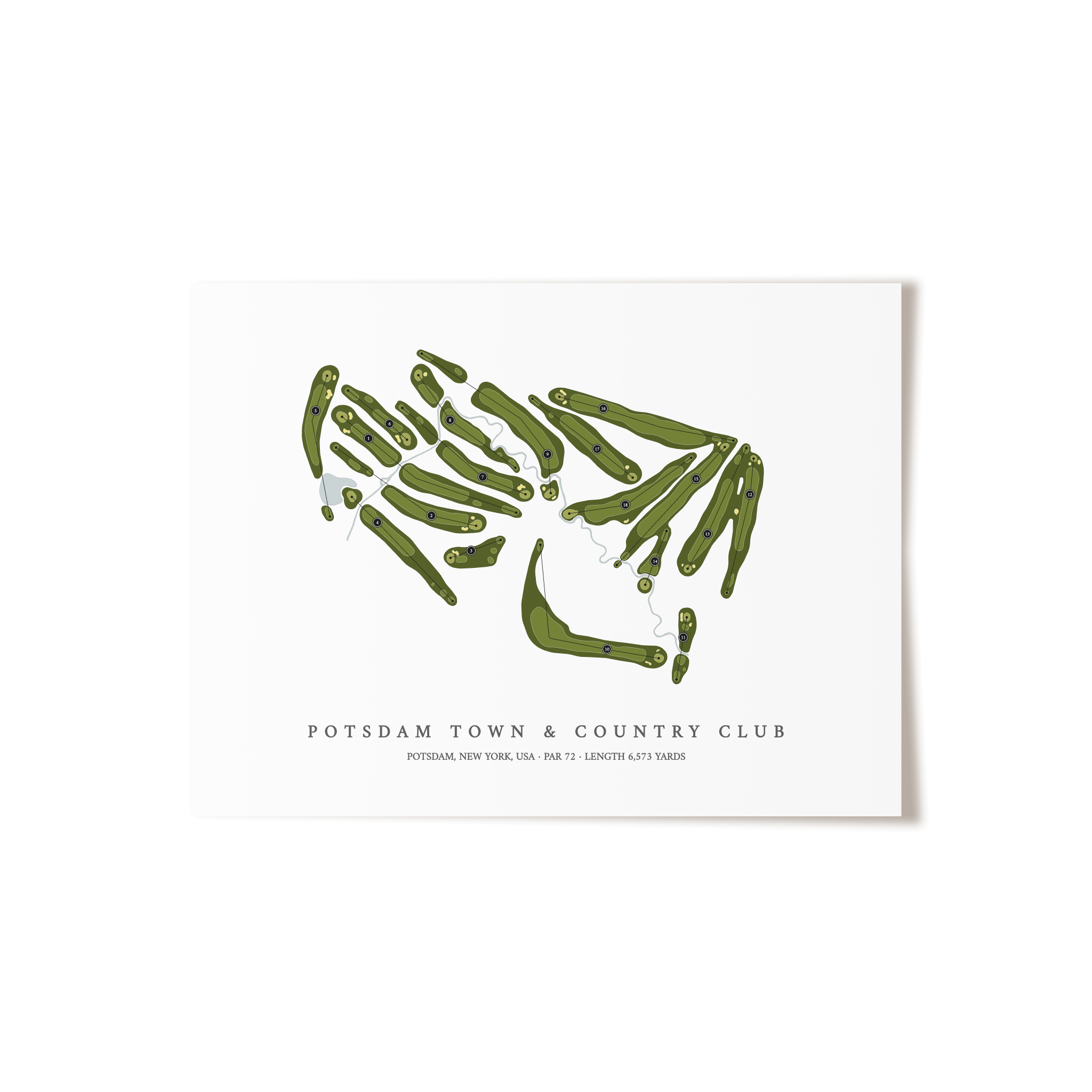 Potsdam Town & Country Club | Golf Course Print | Unframed