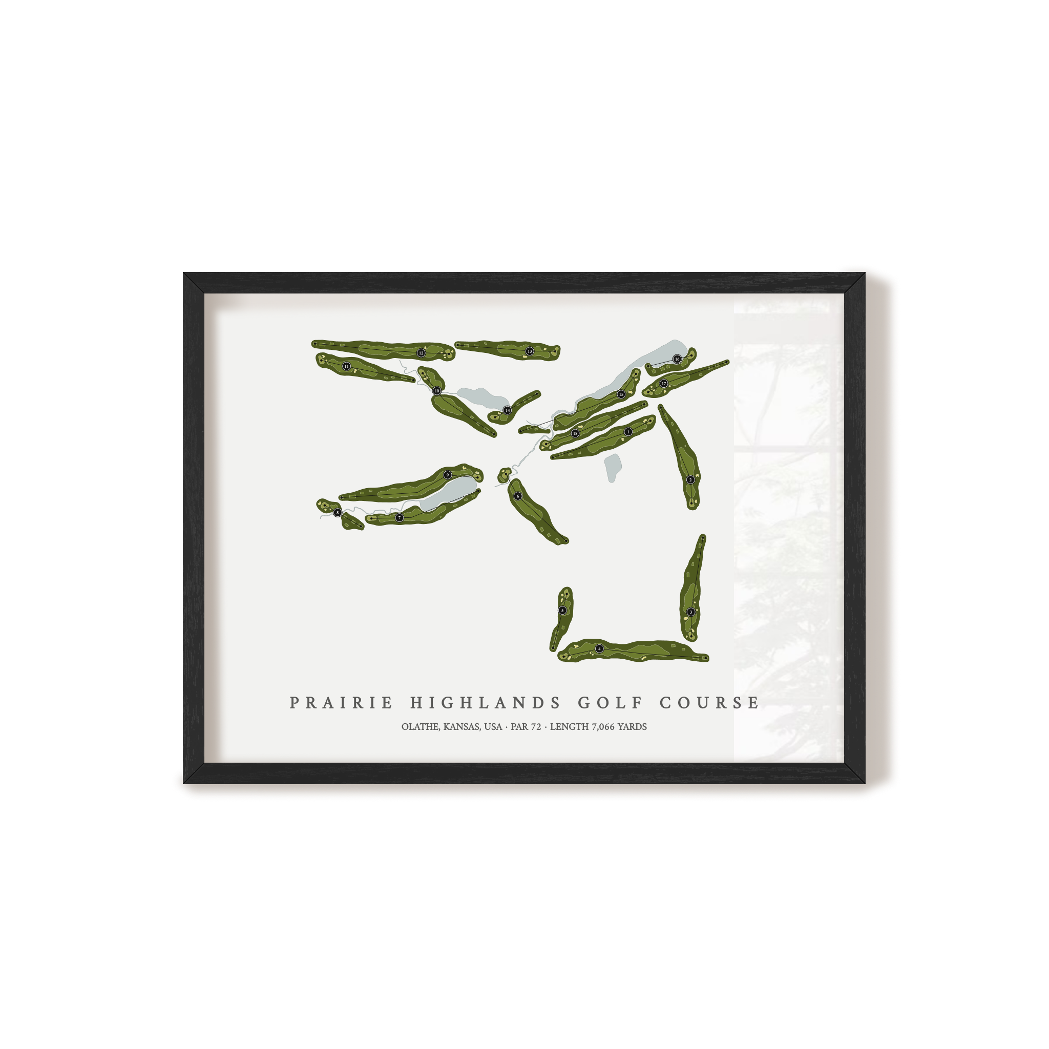 Prairie Highlands Golf Course | Golf Course Map | Black+Frame 