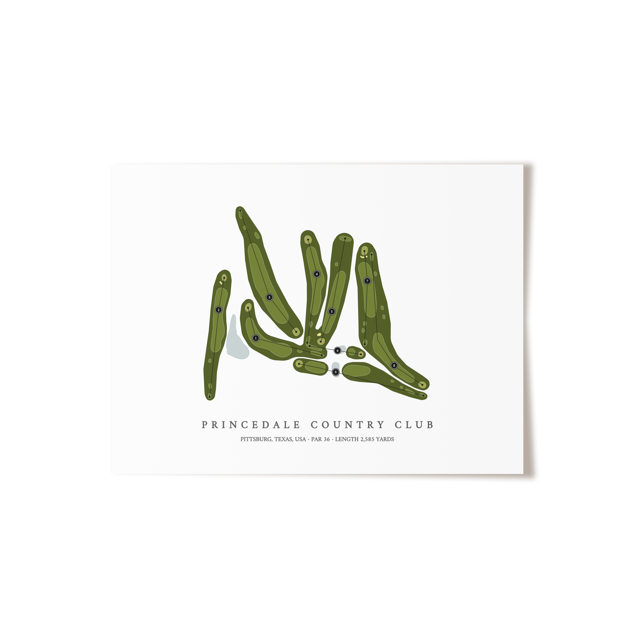 Princedale Country Club | Golf Course Map | Unframed 