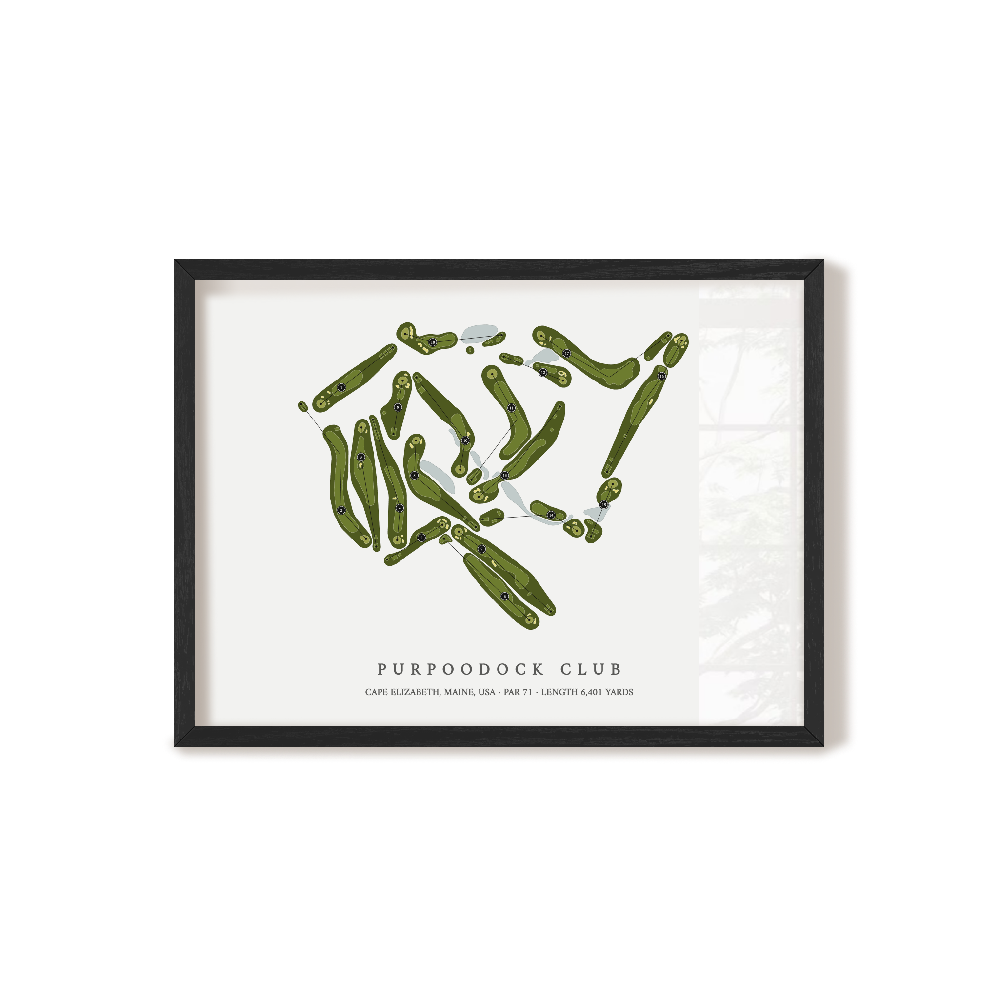 Purpoodock Club | Golf Course Map | Black+Frame