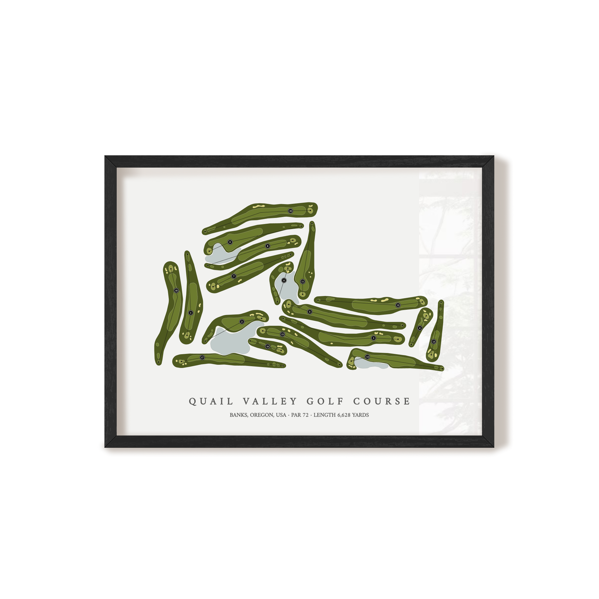 Quail Valley Golf Course | Golf Course Map | Black+Frame 