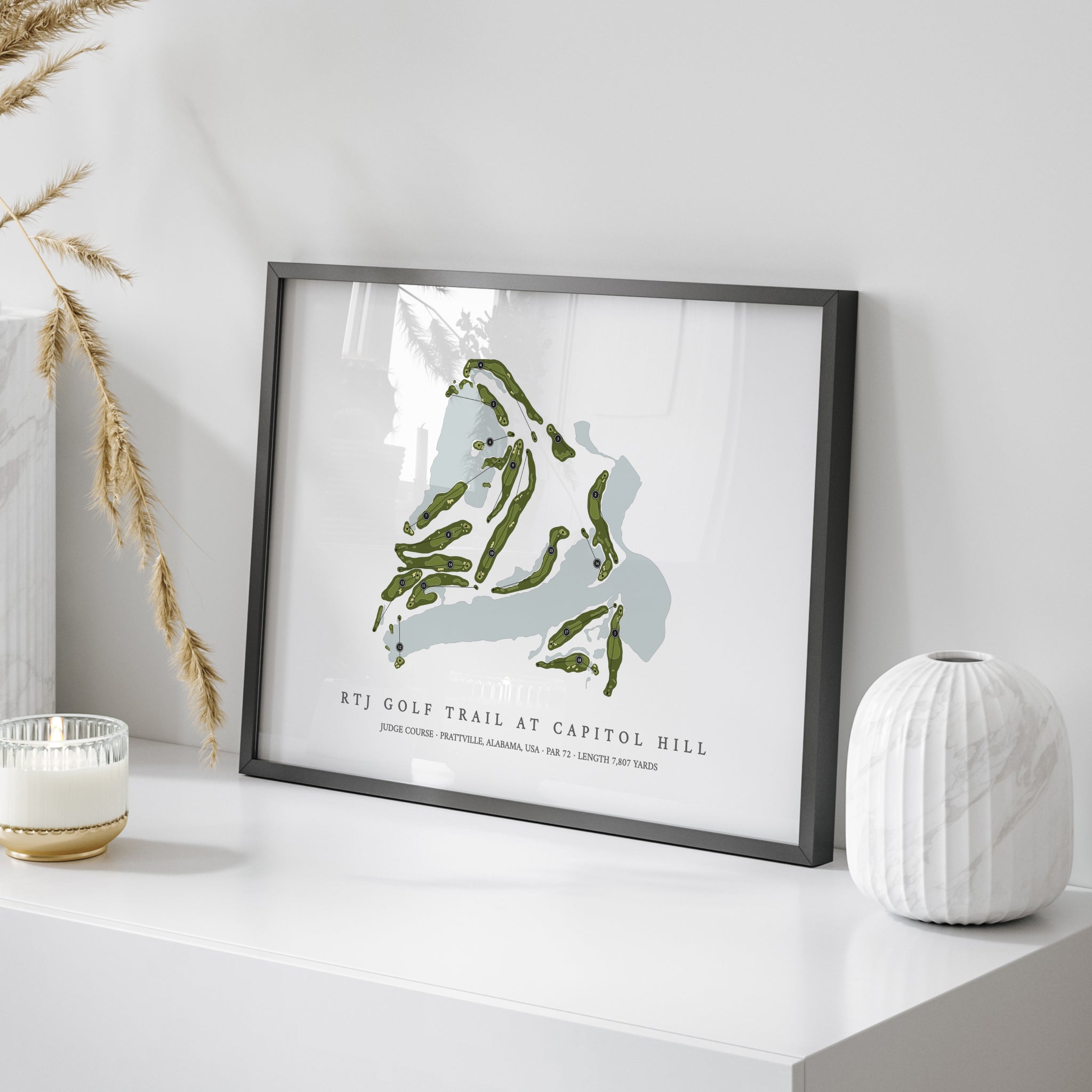 RTJ Golf Trail at Capitol Hill - Judge Course | Golf Course Print | On Table