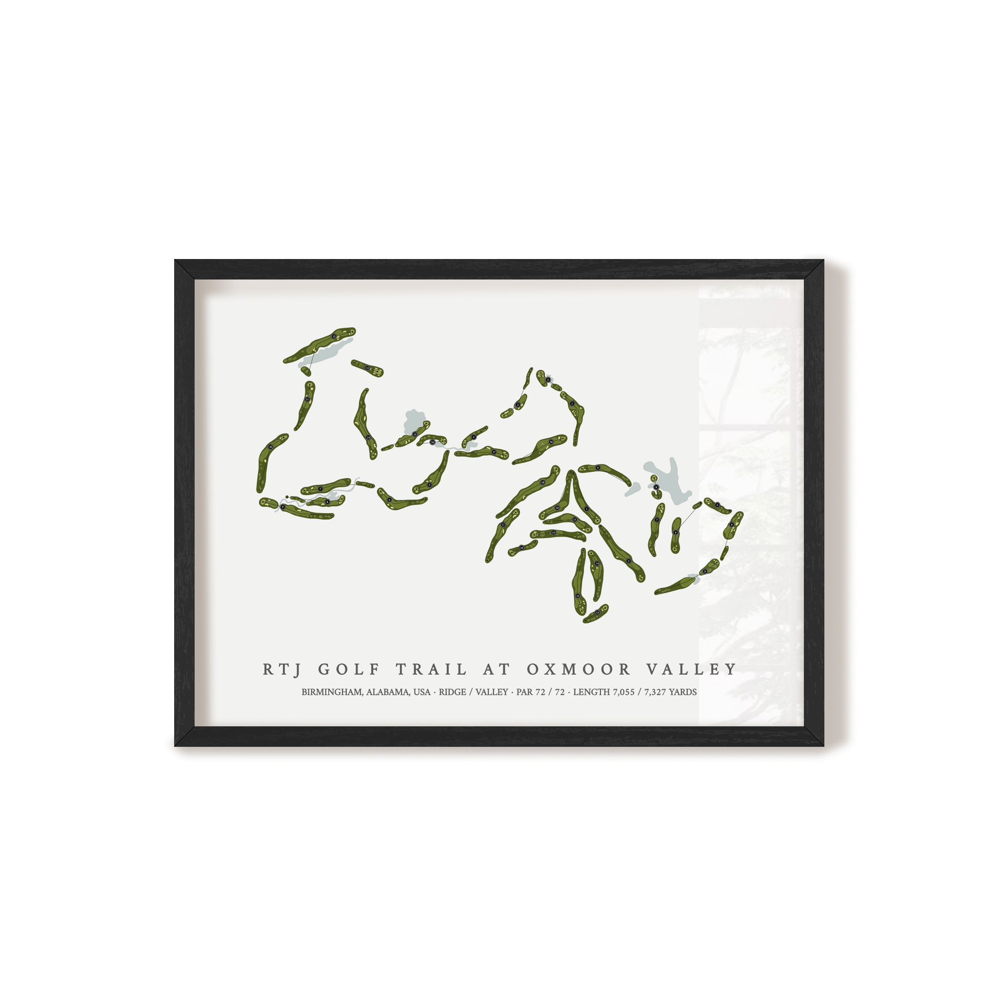 RTJ Golf Trail at Oxmoor Valley | Golf Course Print | Black Frame