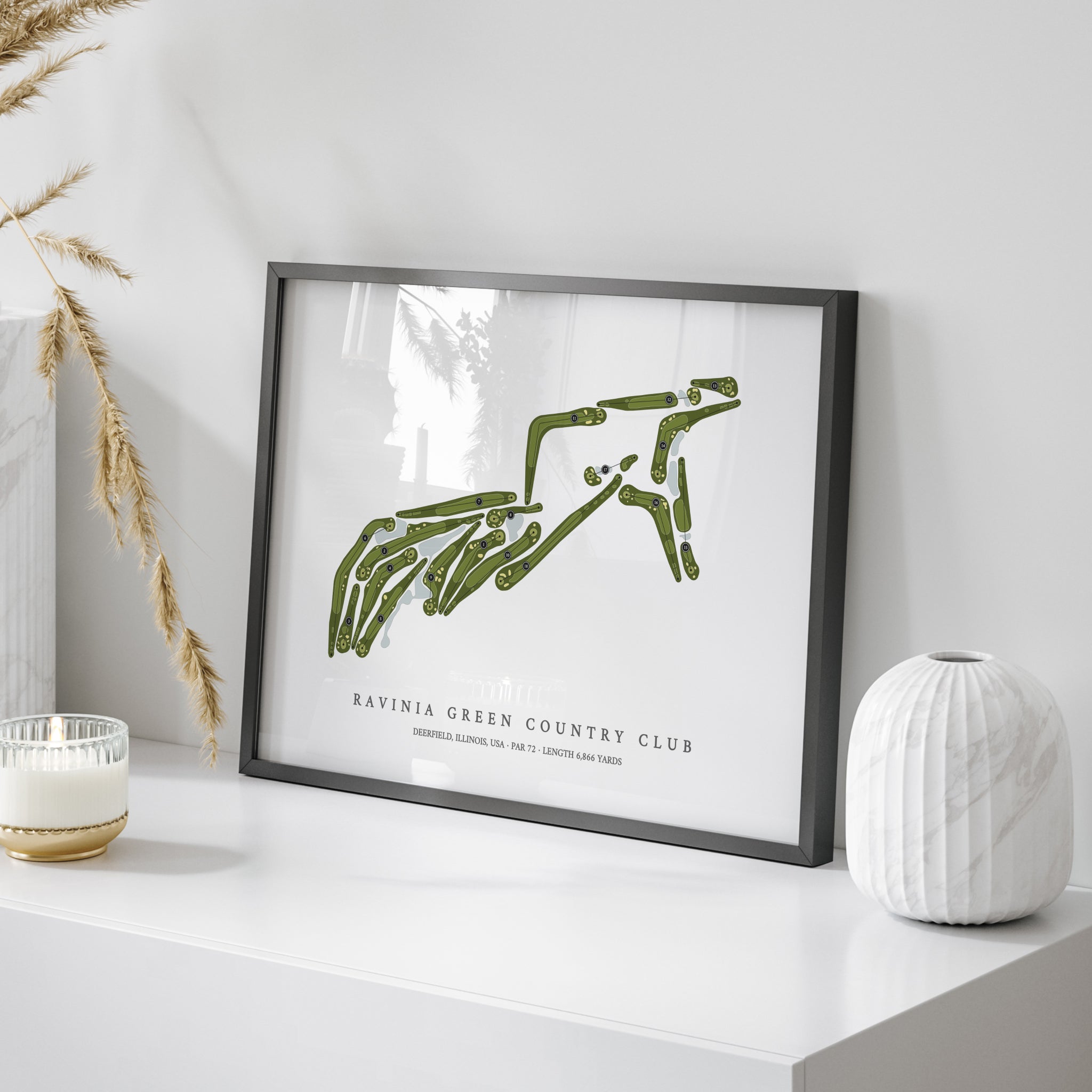 Ravinia Green Country Club | Golf Course Map | On Table 