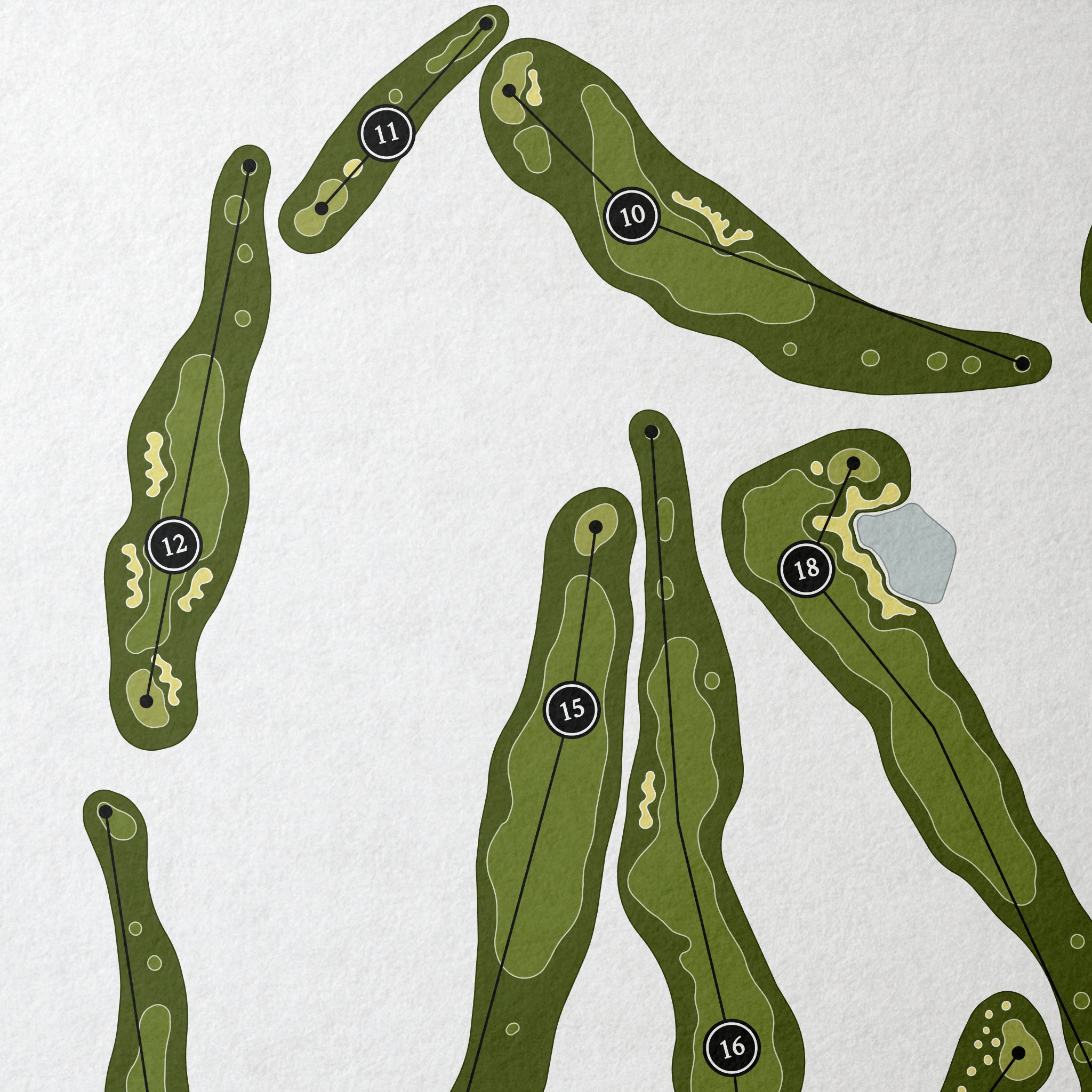 Red Hawk Ridge | Golf Course Map | Close Up 