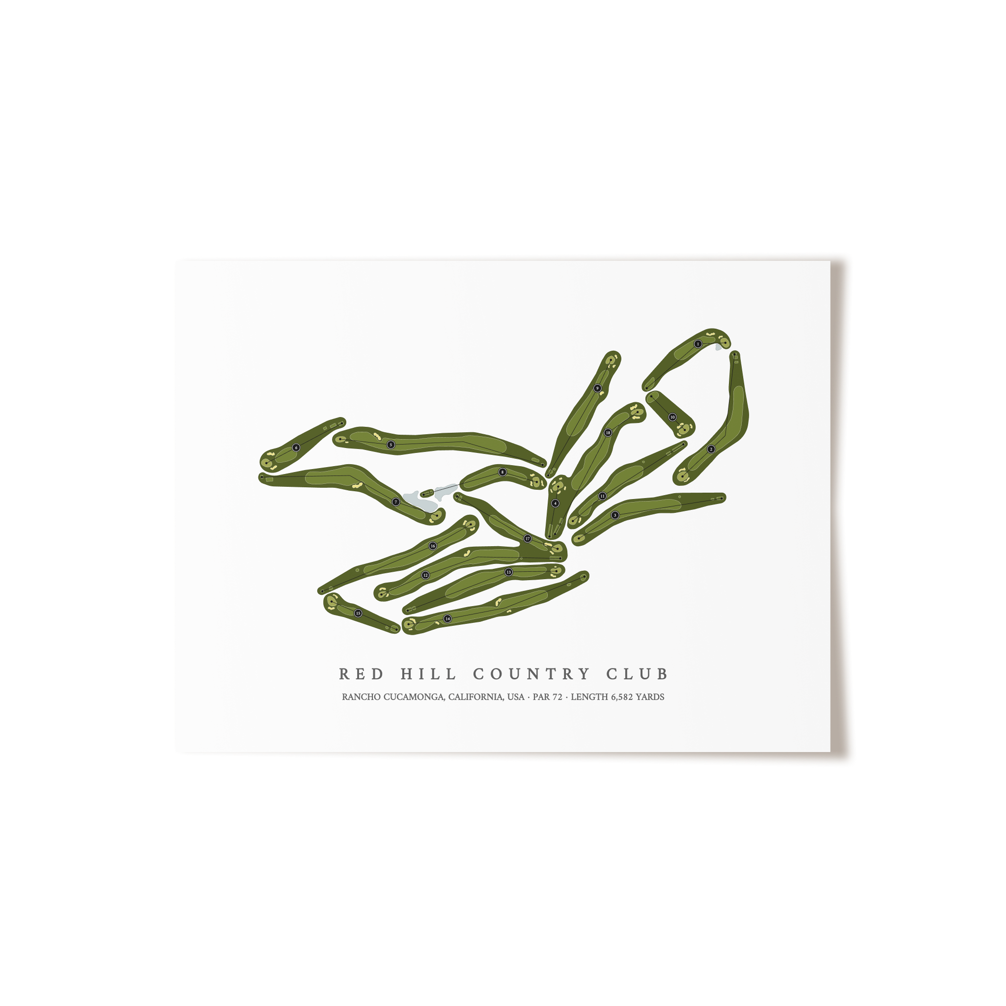 Red Hill Country Club | Golf Course Print | Unframed
