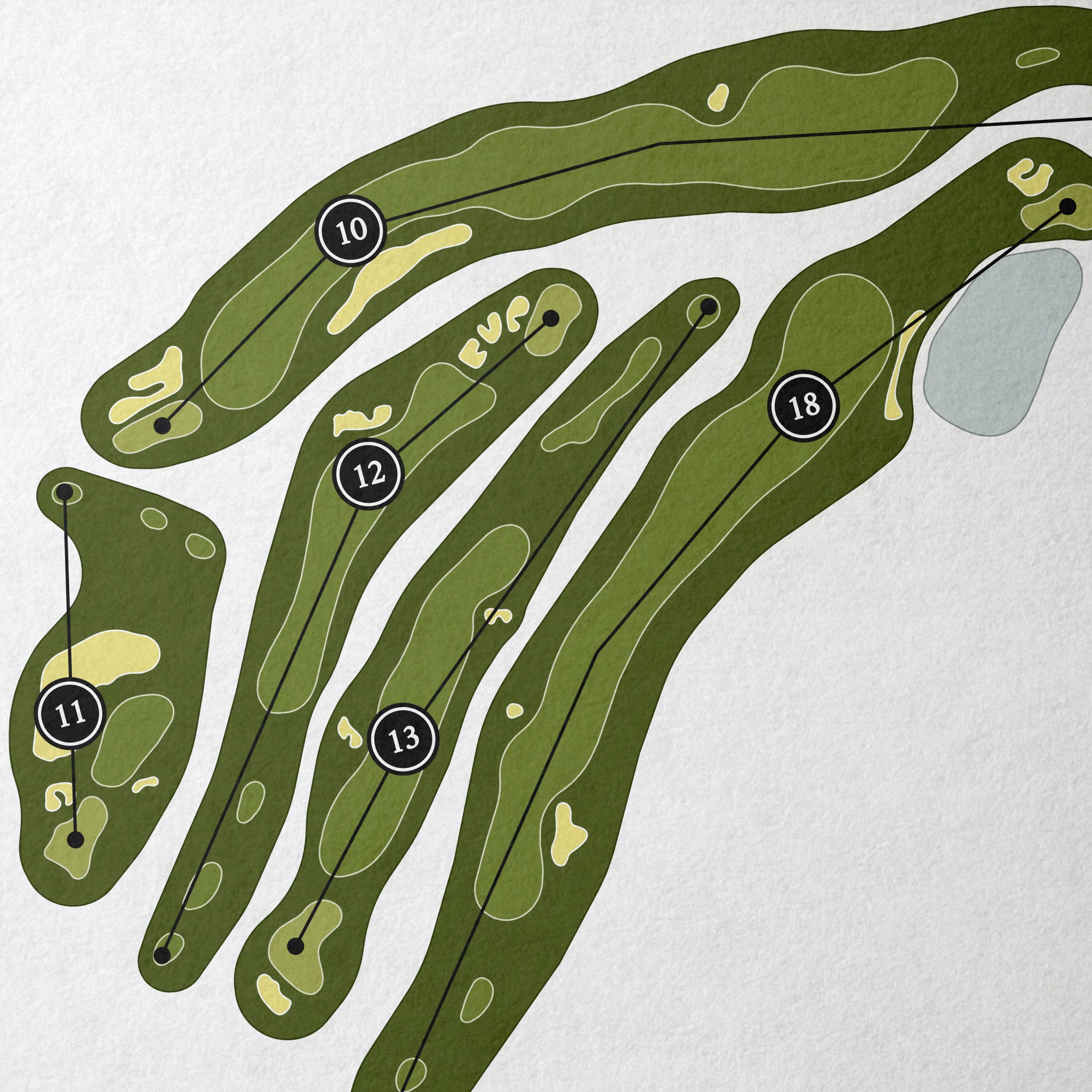 Red Tail Golf Club | Golf Course Map | Close Up 