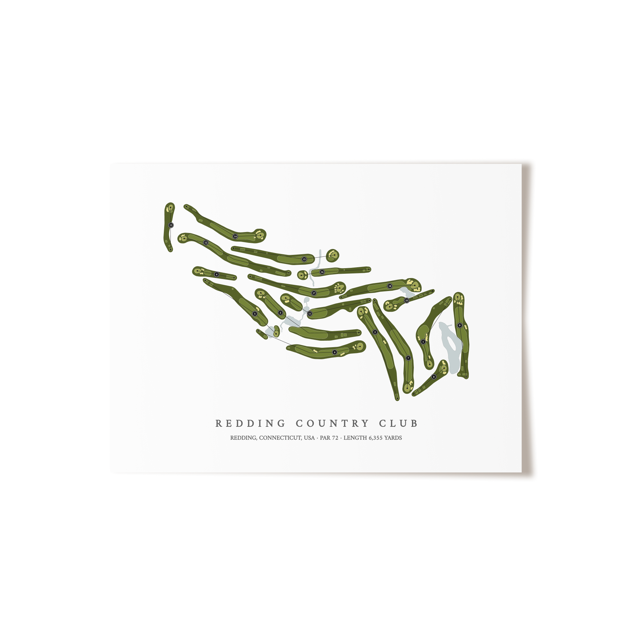 Redding Country Club | Golf Course Print | Unframed