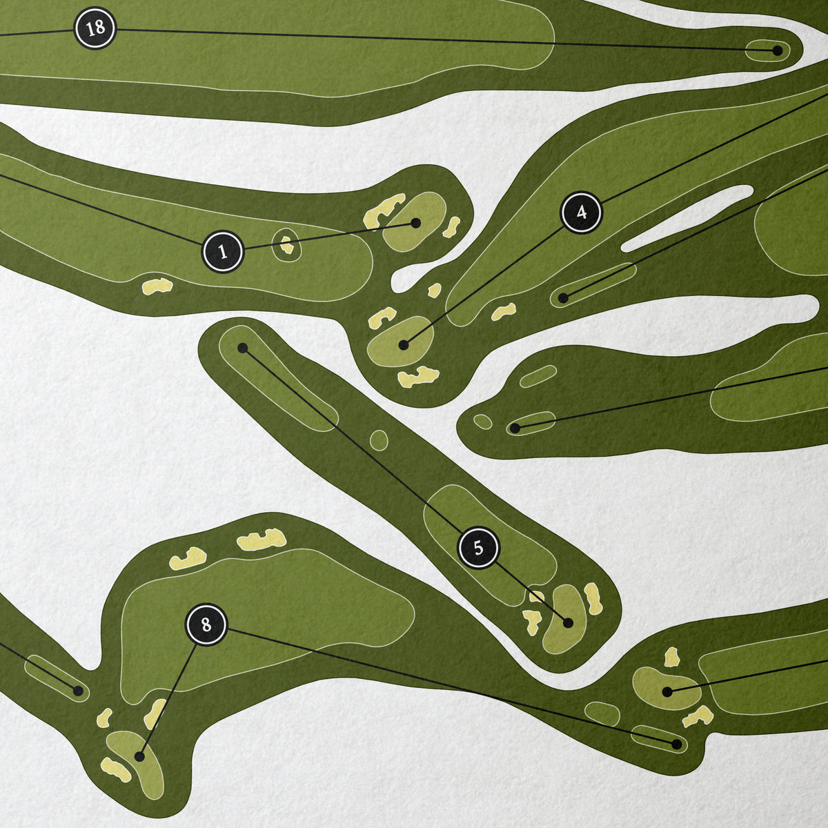 Redlands Country Club | Golf Course Map | Close Up 