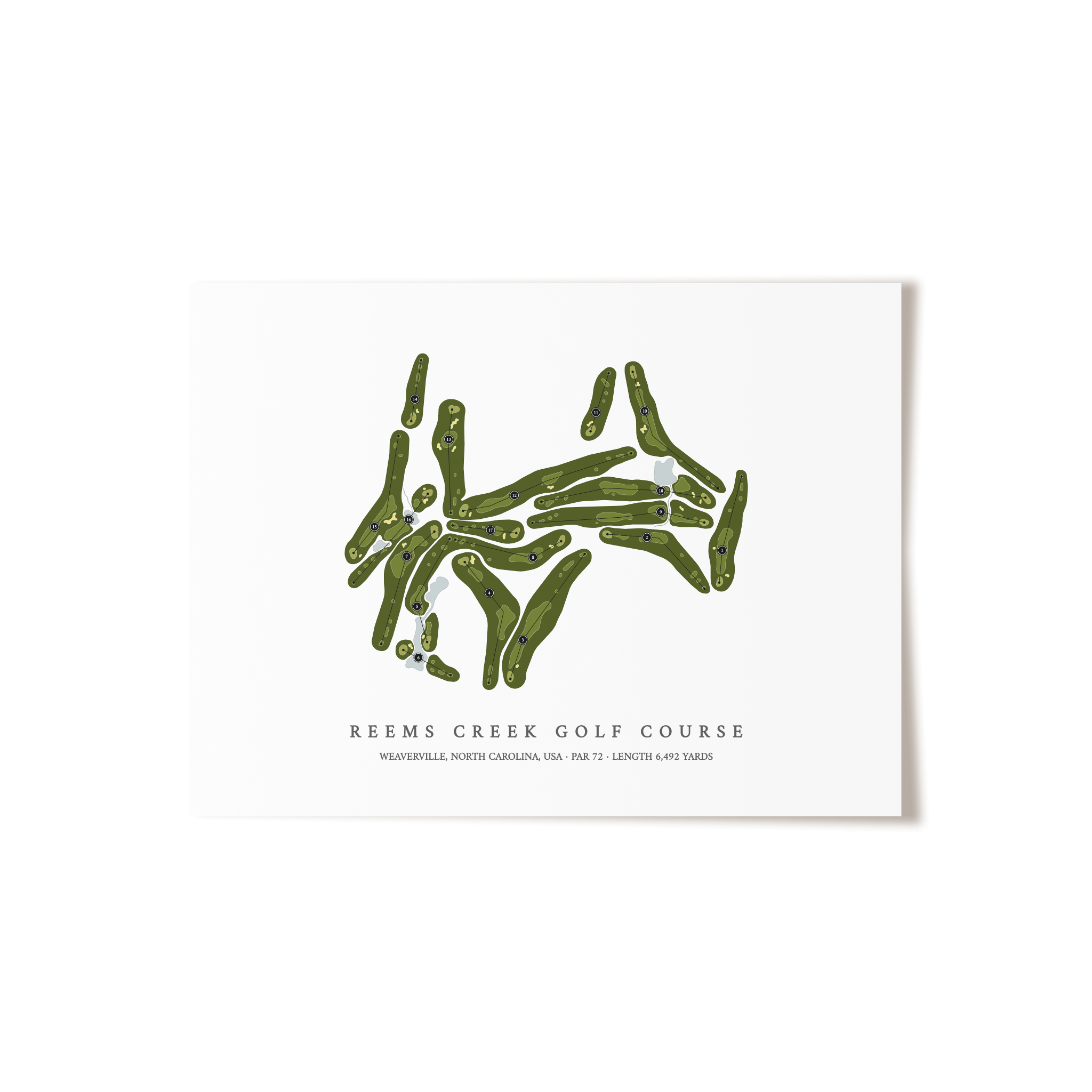Reems Creek Golf Course | Golf Course Print | Unframed
