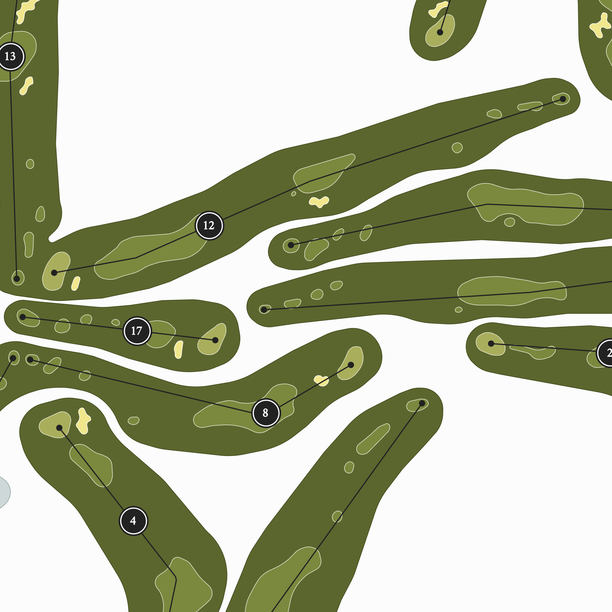 Reems Creek Golf Course | Golf Course Map | Close Up