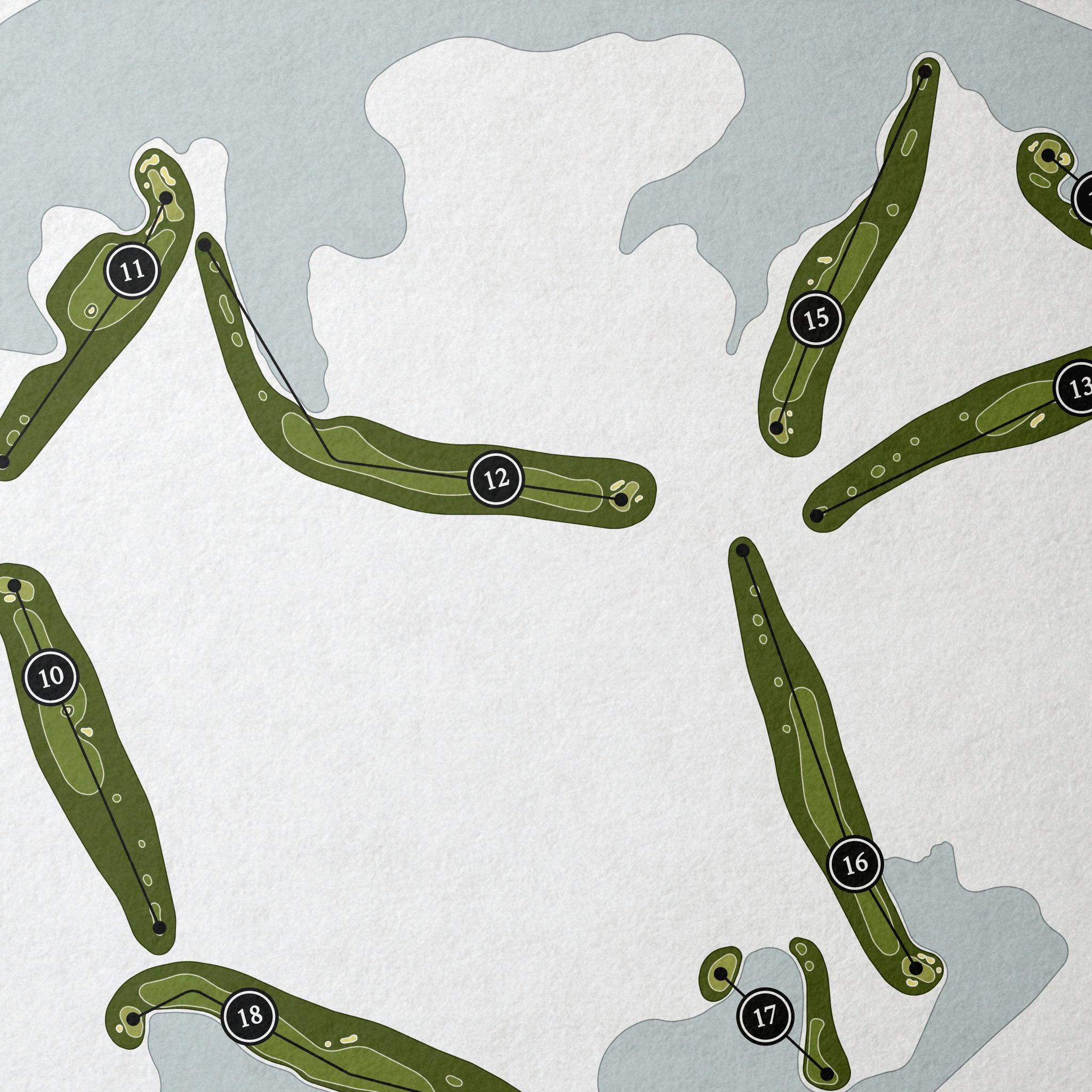 Reynolds Lake Oconee - Great Waters | Golf Course Print | Close Up