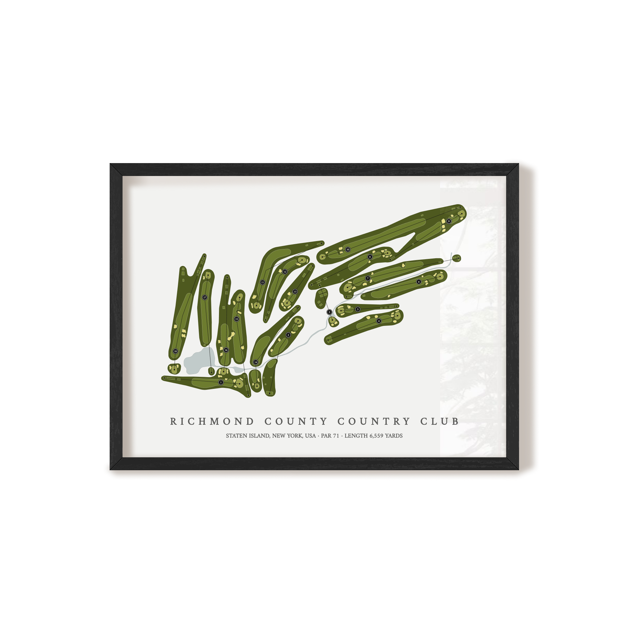 Richmond County Country Club | Golf Course Map | Black+Frame 