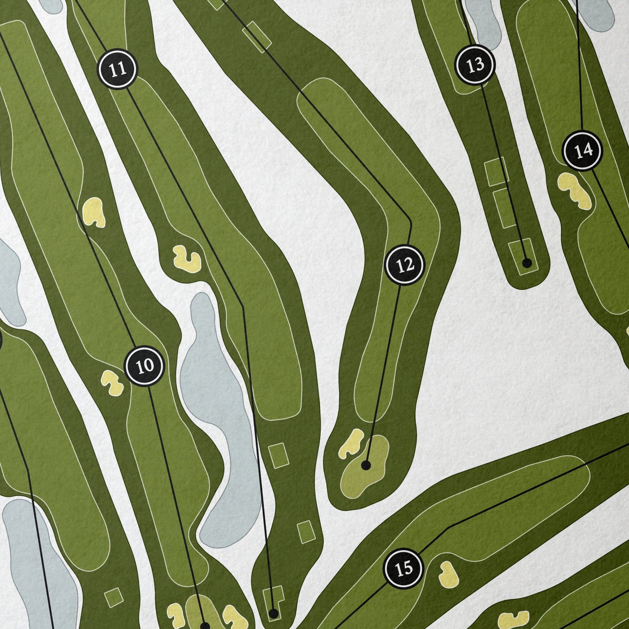 Ridgemoor Country Club | Golf Course Print | Close Up 