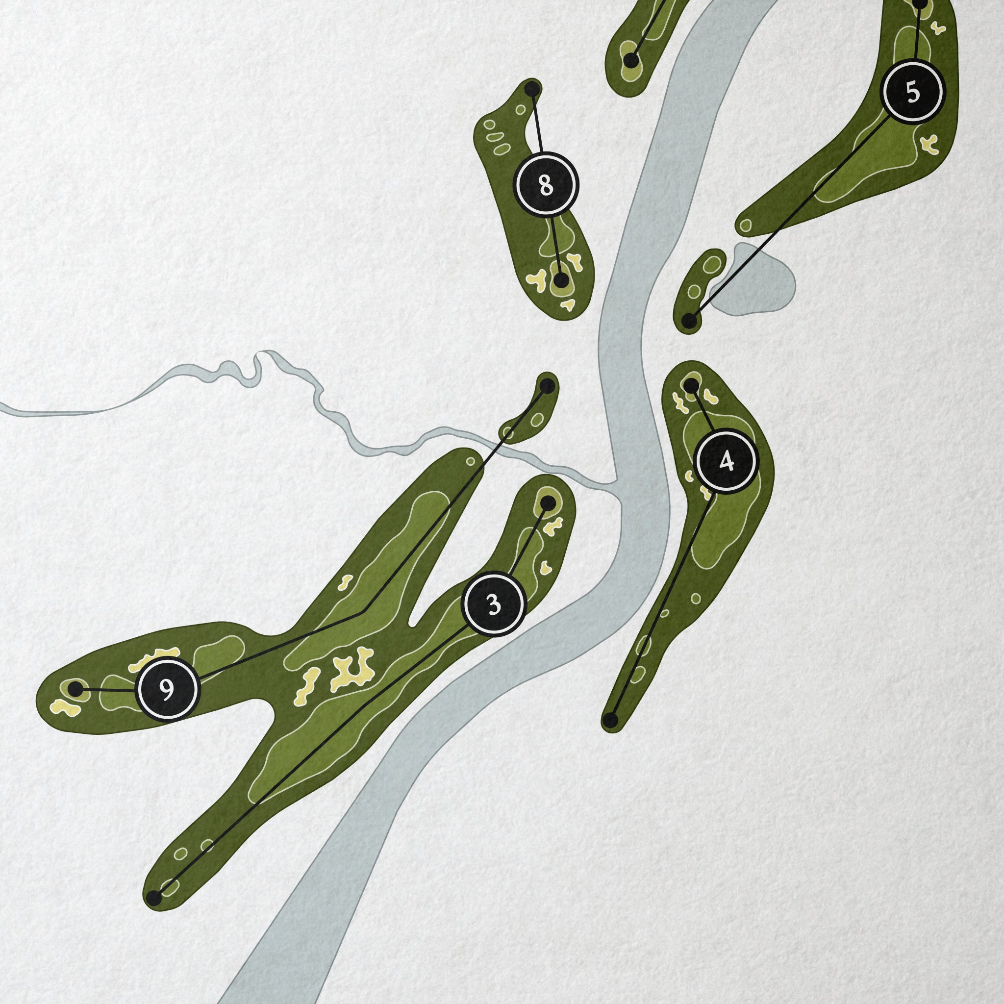 Rio Grande Club | Golf Course Map | Close+Up 