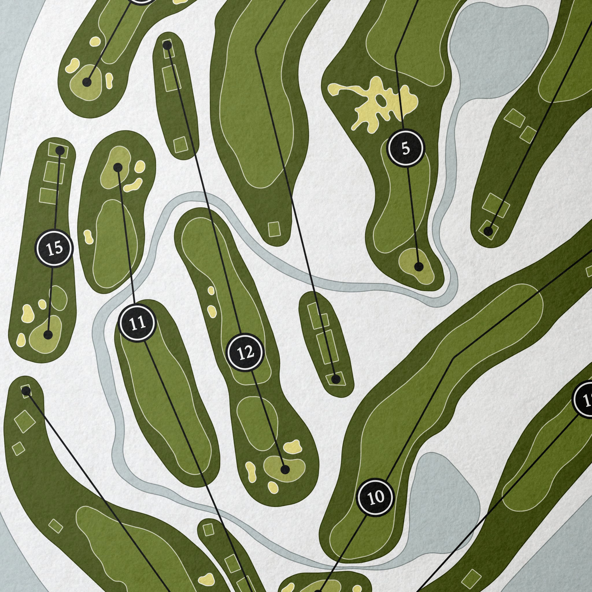 RiverWinds Golf & Tennis Club | Golf Course Map | Close Up 