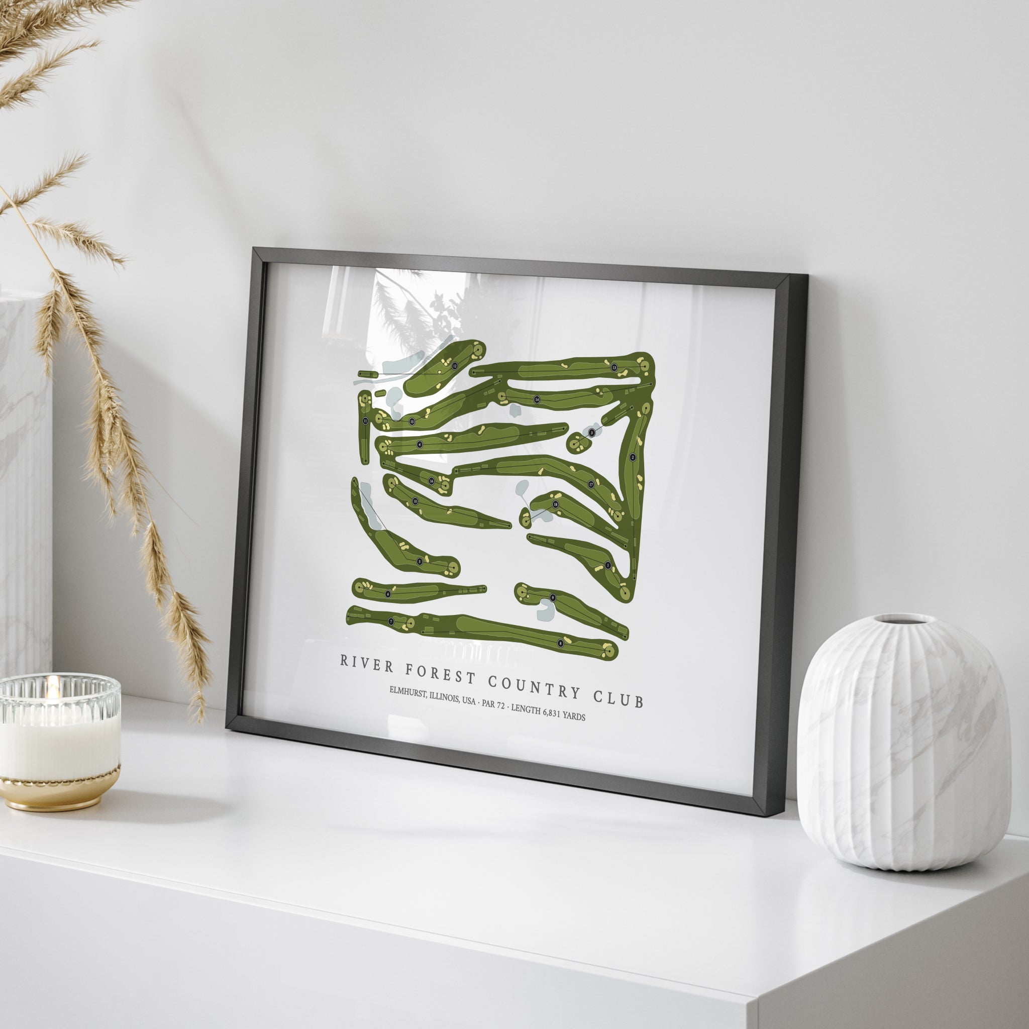 River Forest Country Club | Golf Course Map | On Table 