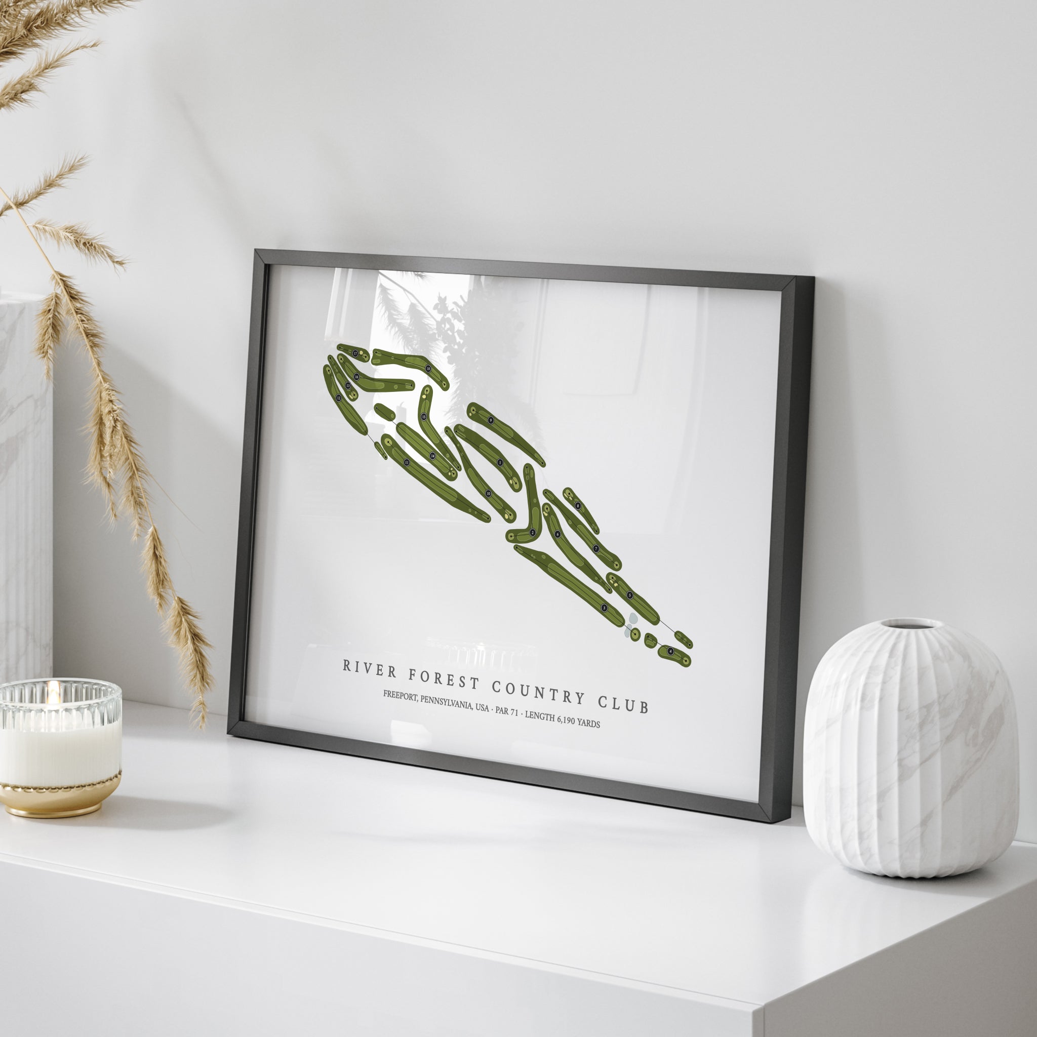 River Forest Country Club | Golf Course Map | On Table 